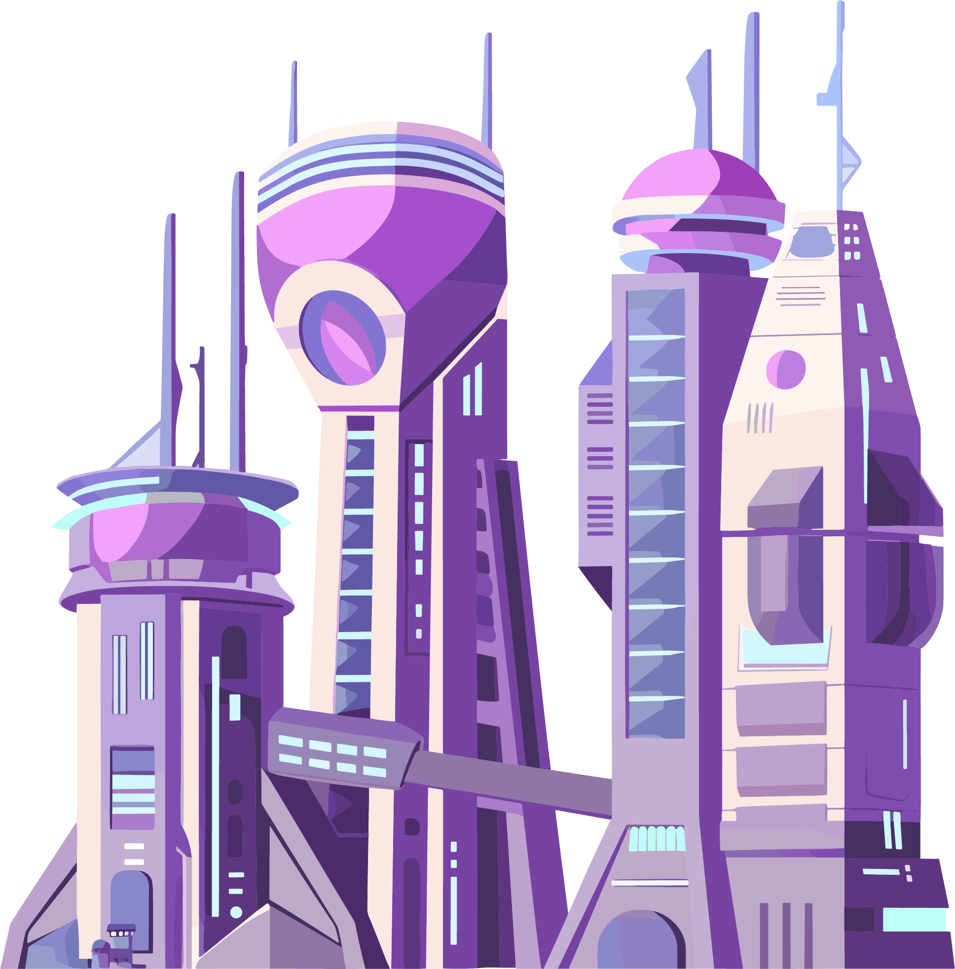 Future City Technology Illustration