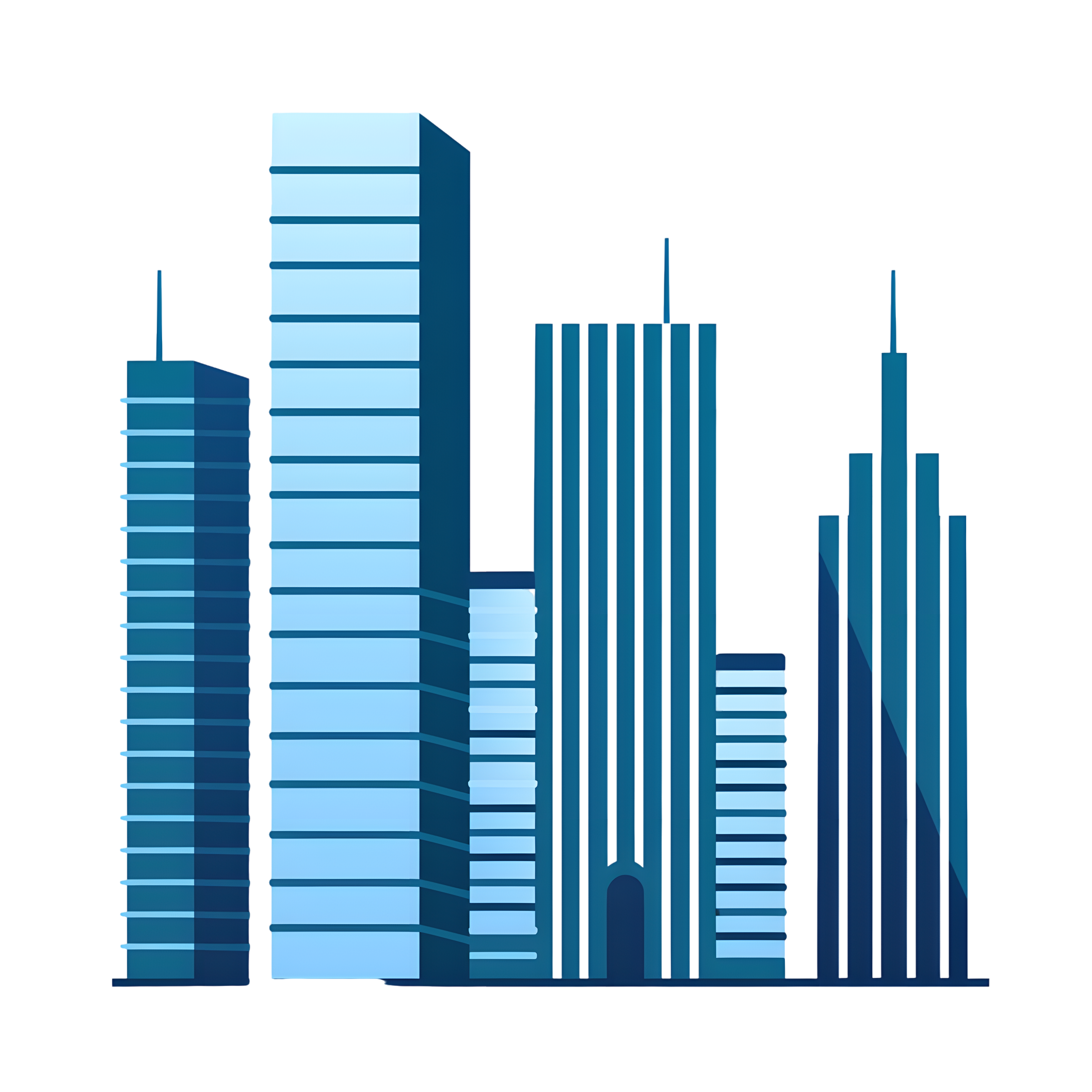Modern city commercial illustration