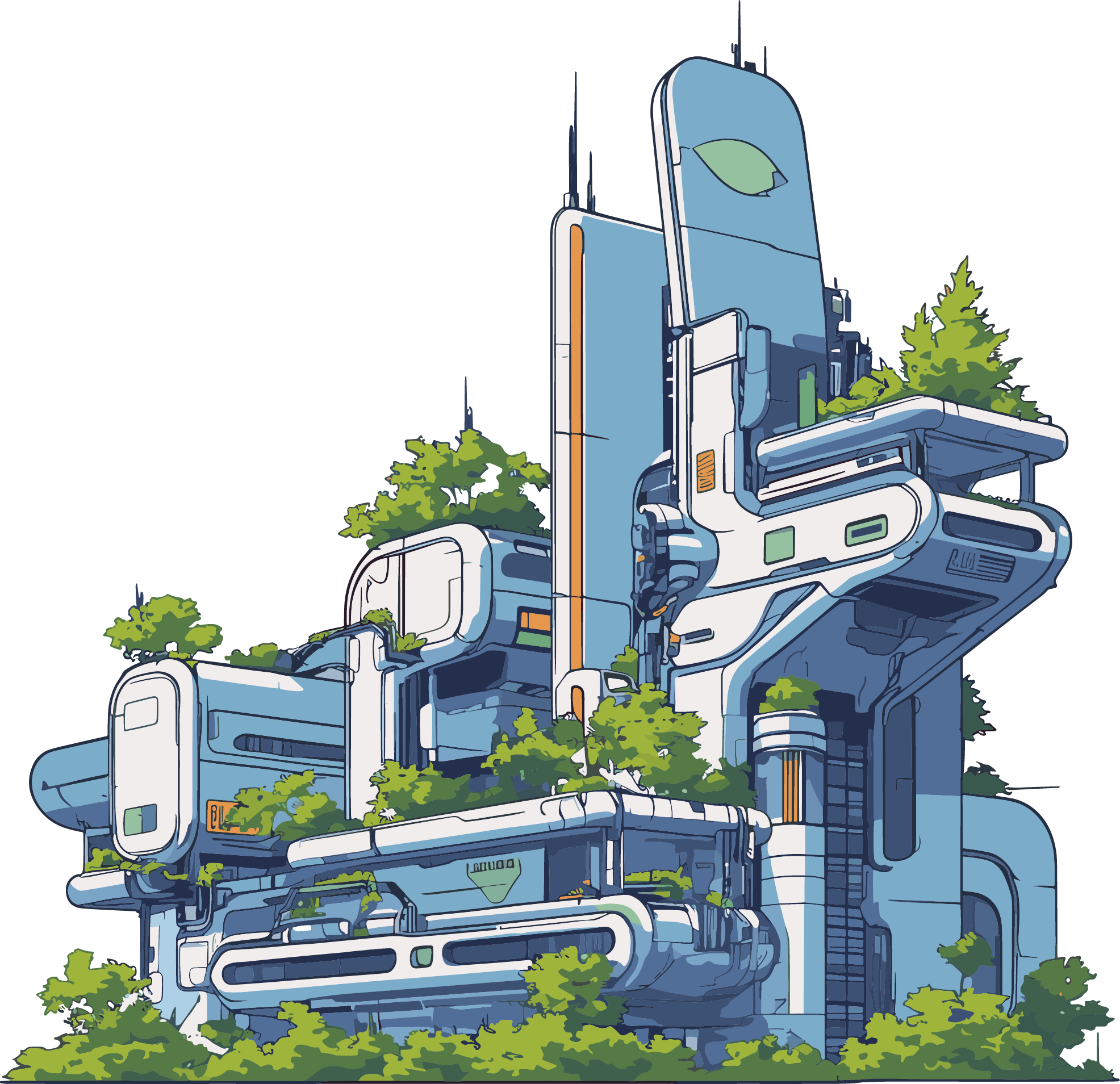 Future City Comic Illustration