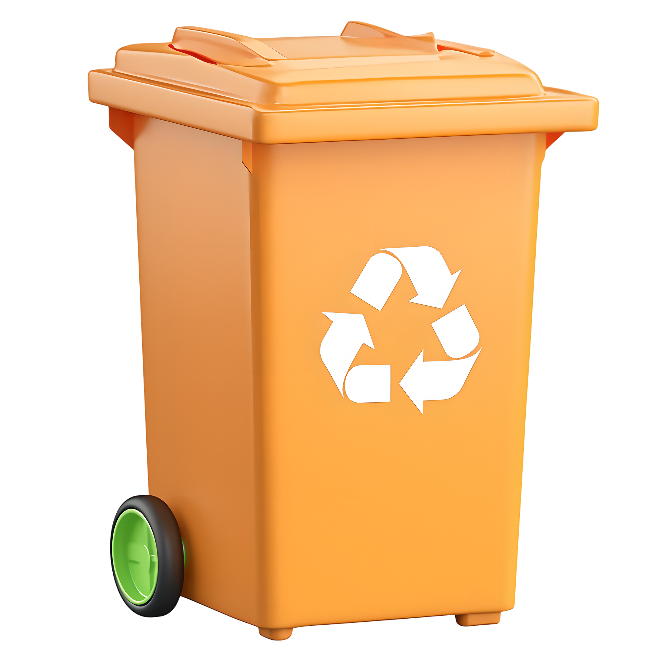 Plastic trash can environmental elements