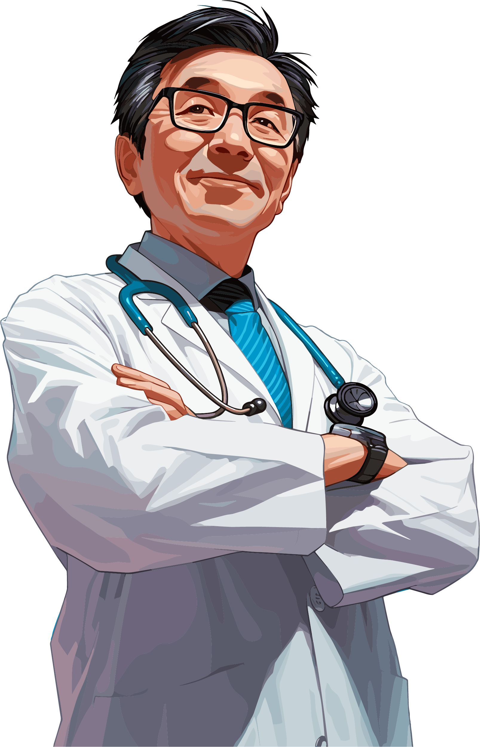Medical expert illustration element