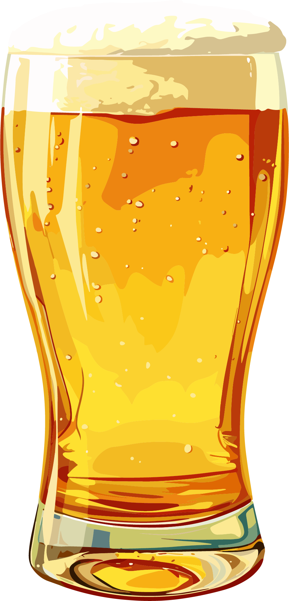 Draft beer transparent background material