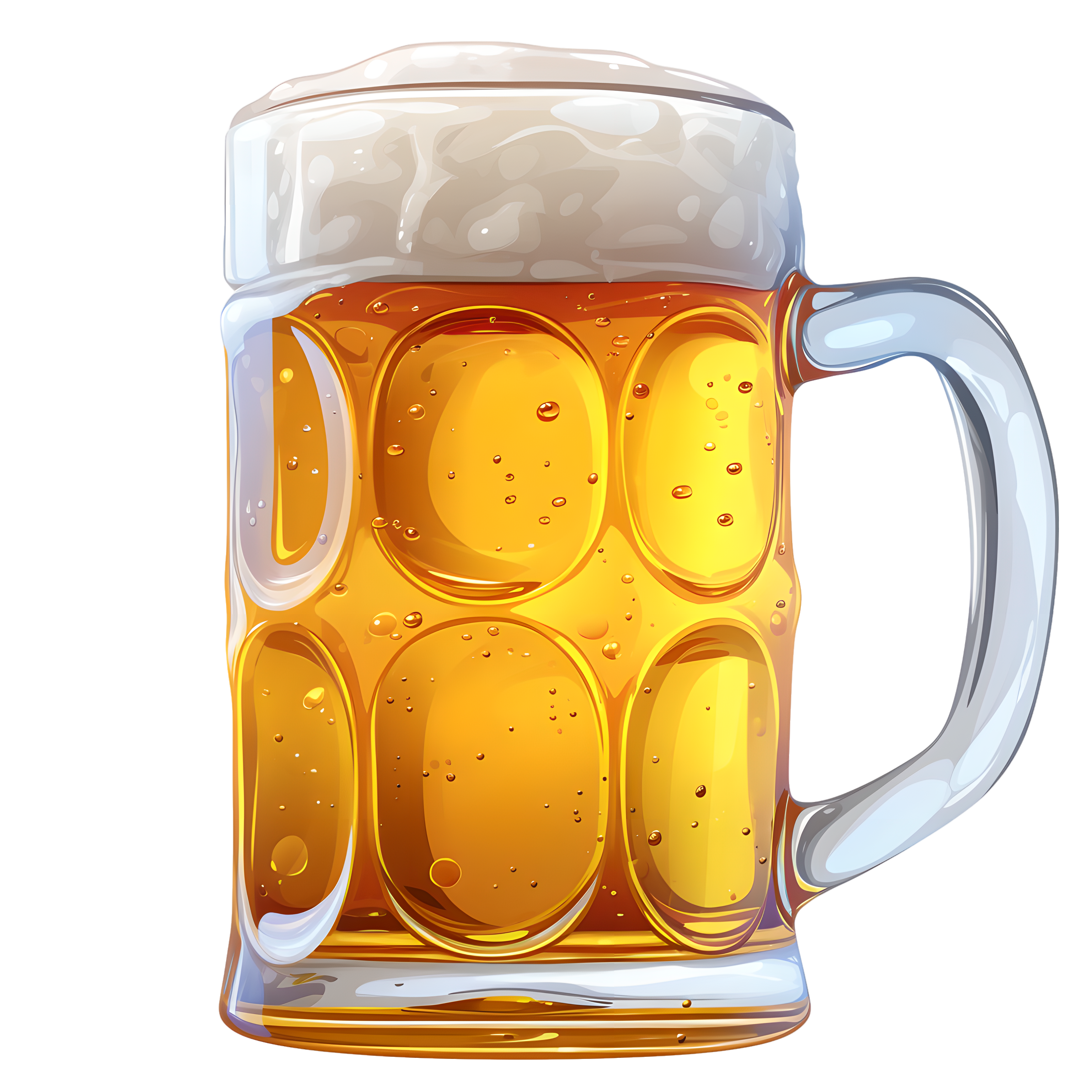 Draft beer illustration design elements