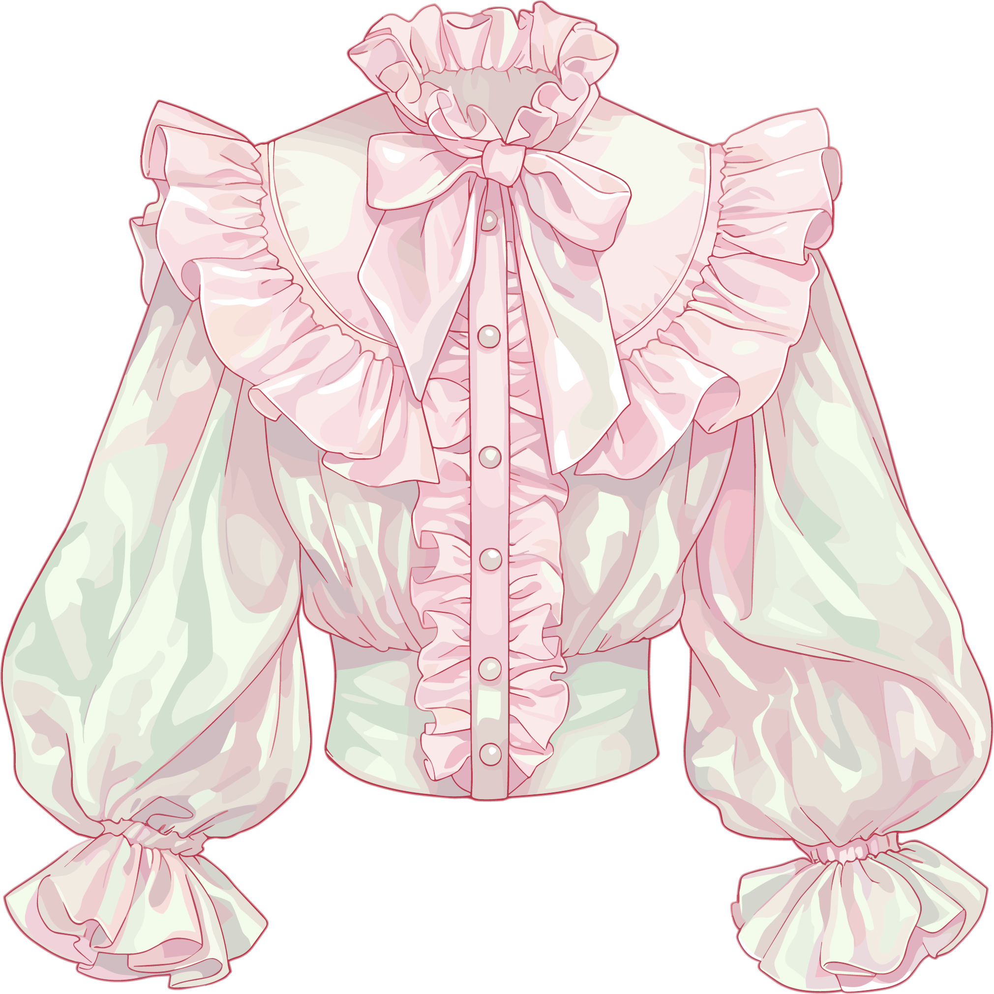 Puff sleeve shirt fashion material