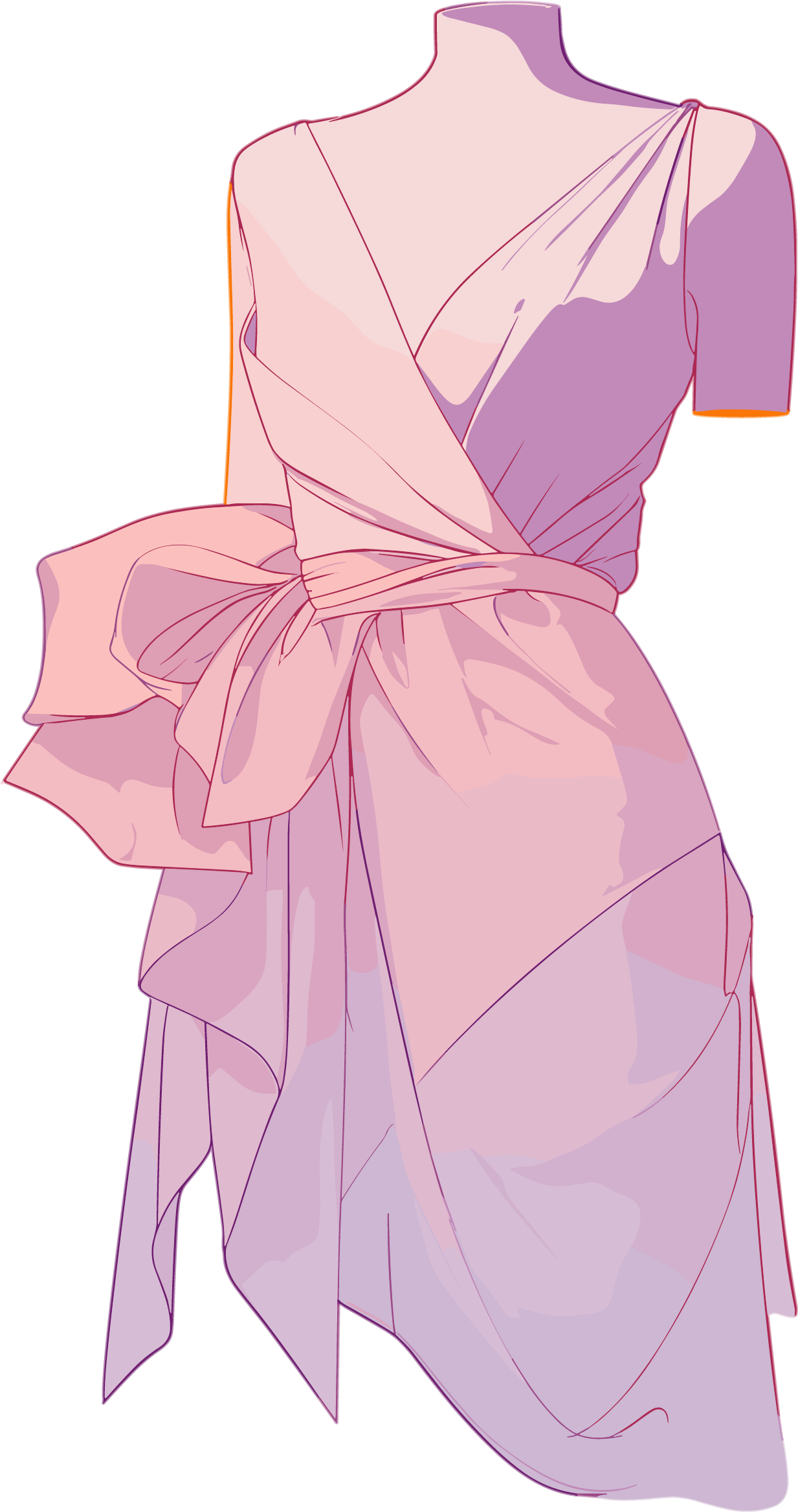 Dress fashion vector material