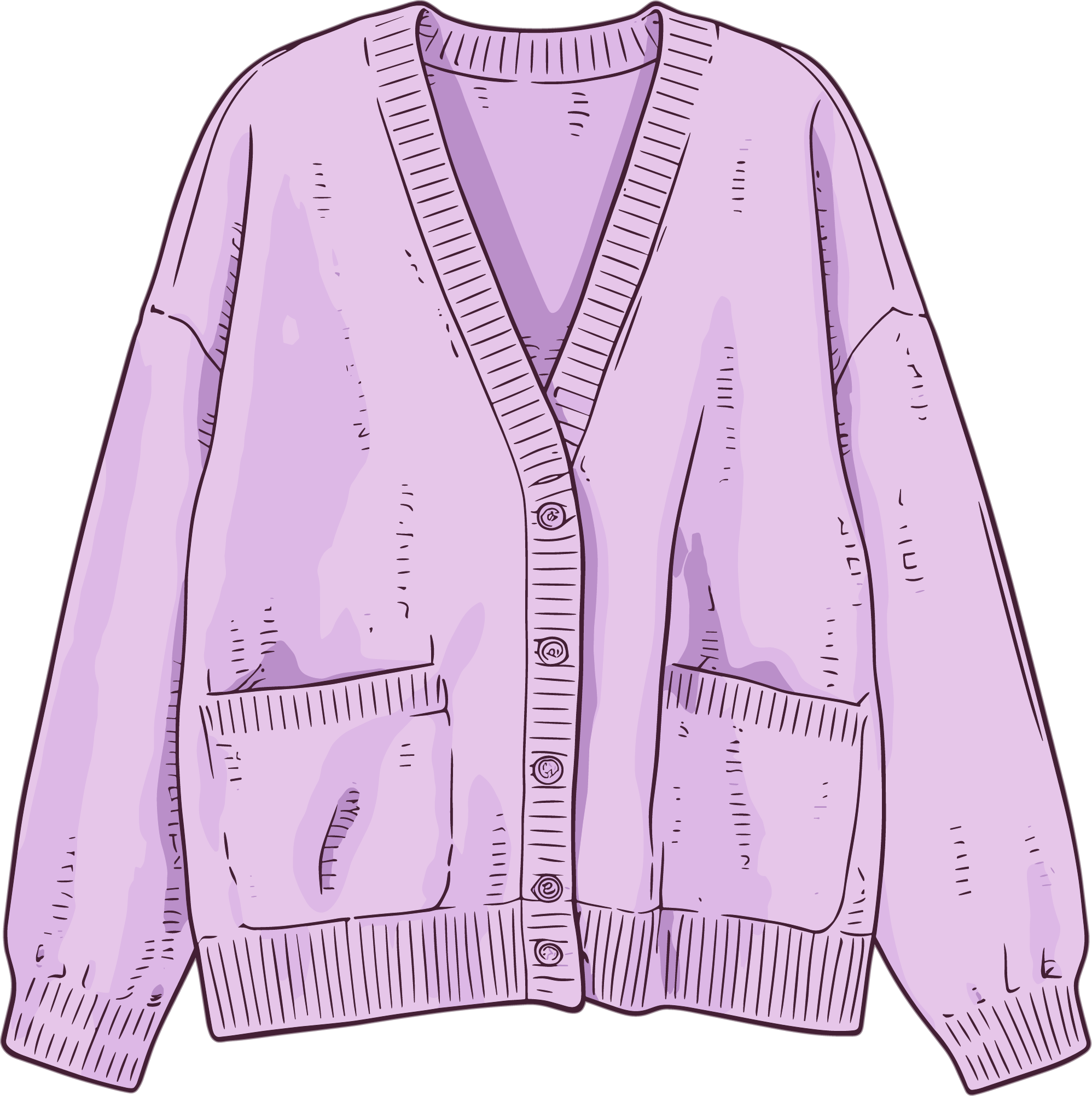 Cardigan fashion material