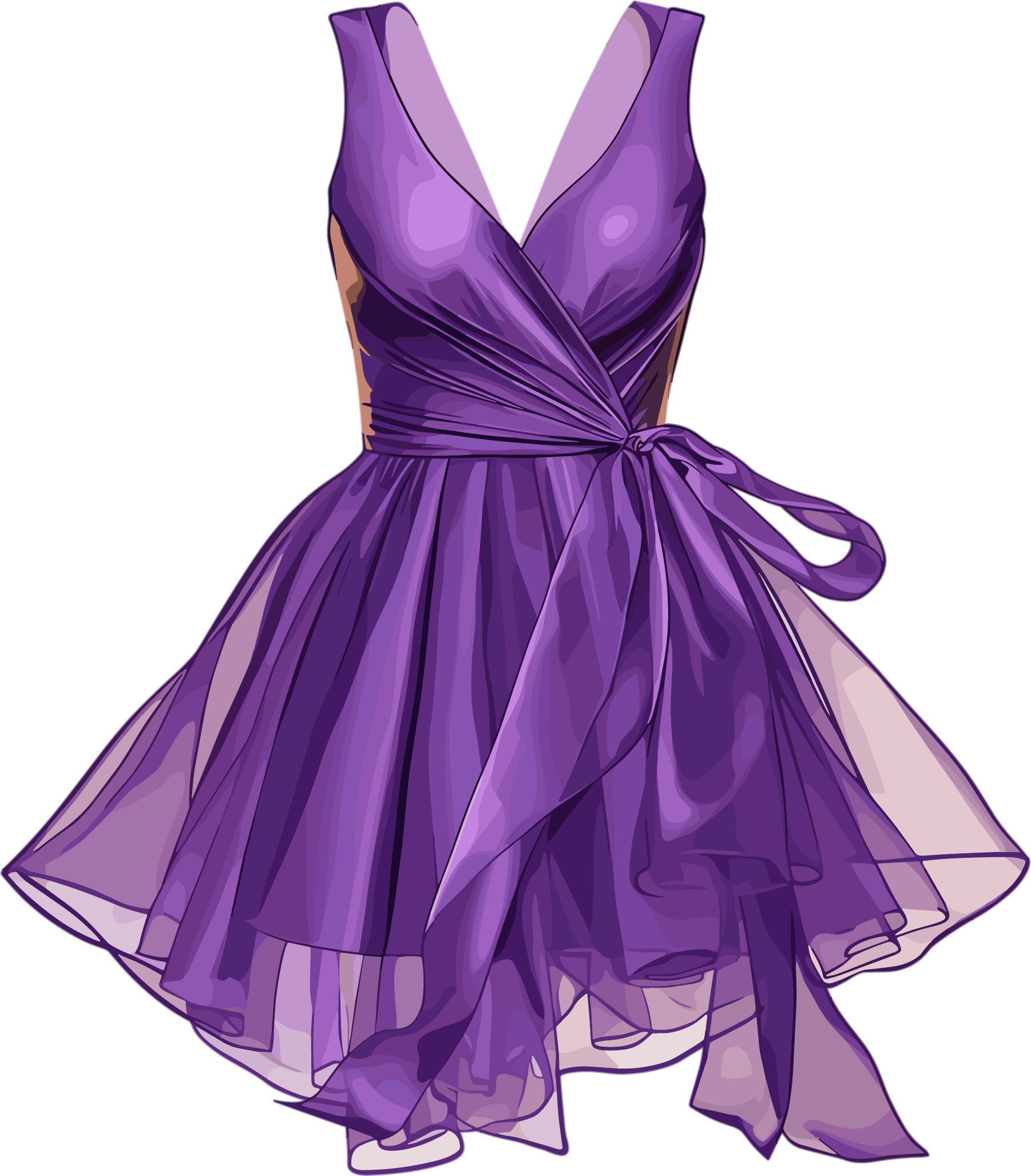 Dress fashion illustration materials