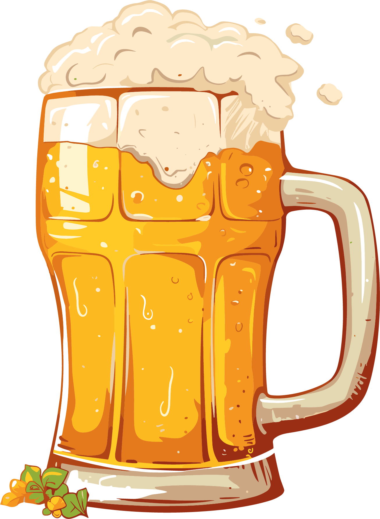 High-quality illustration of draft beer