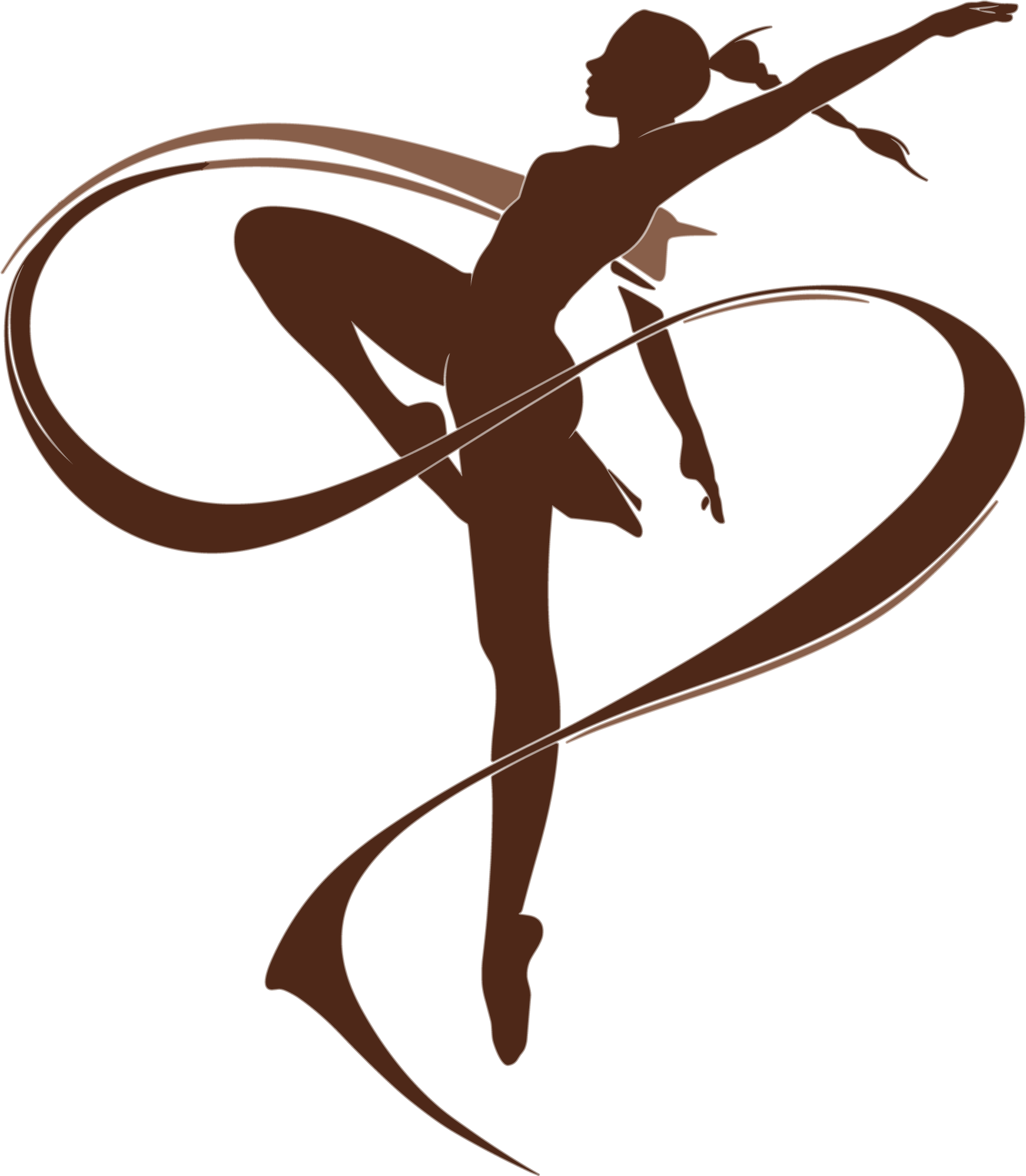 Artistic gymnastics silhouette illustration