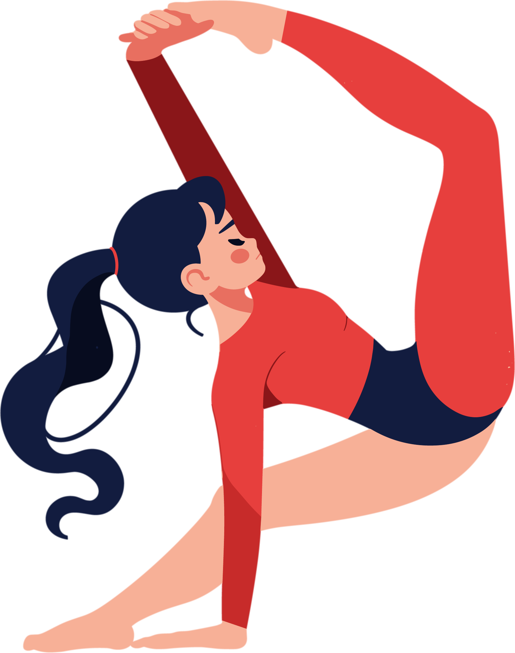 Artistic gymnastics vector illustration