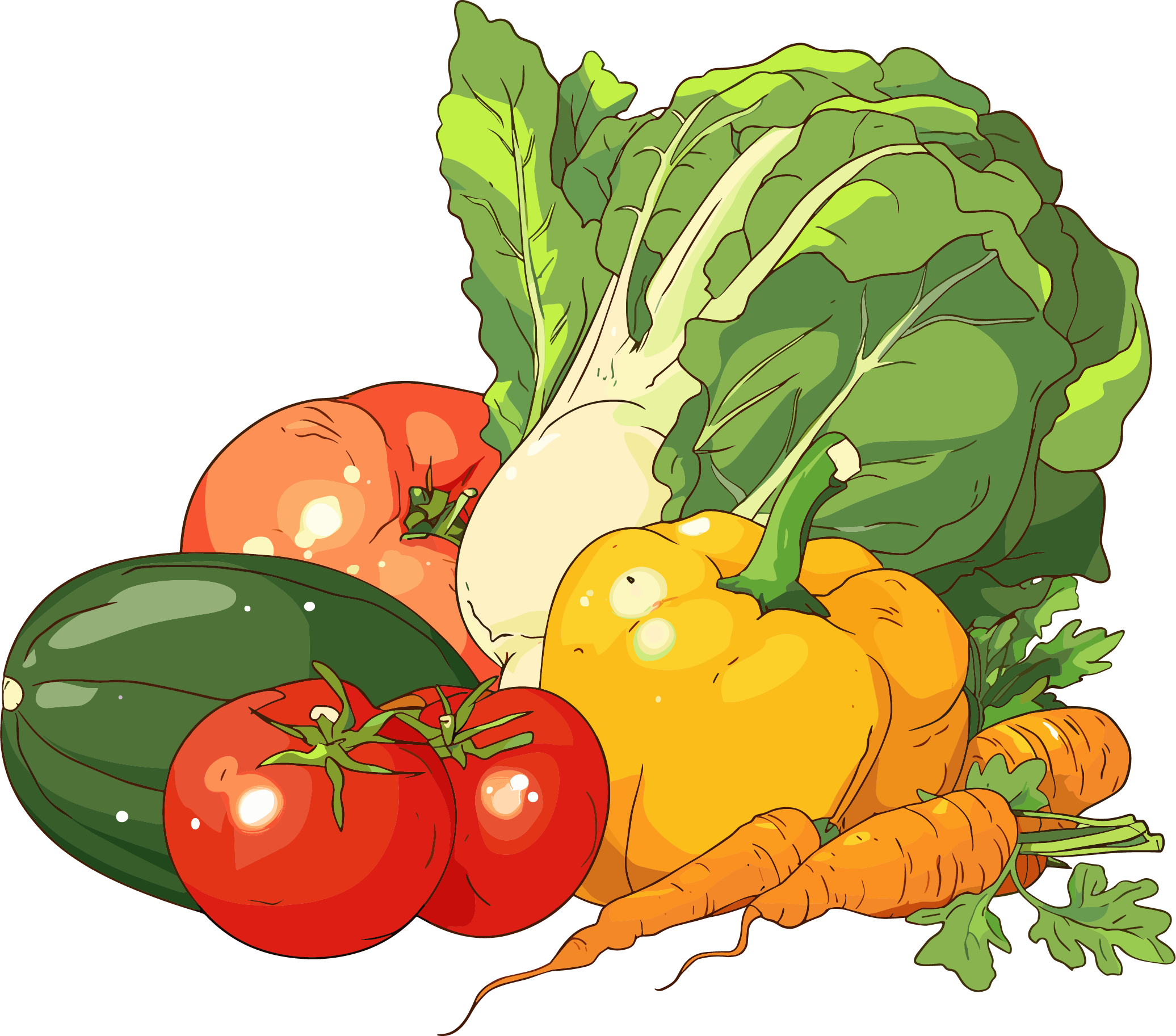 Food Safety Fresh Vegetables Illustration