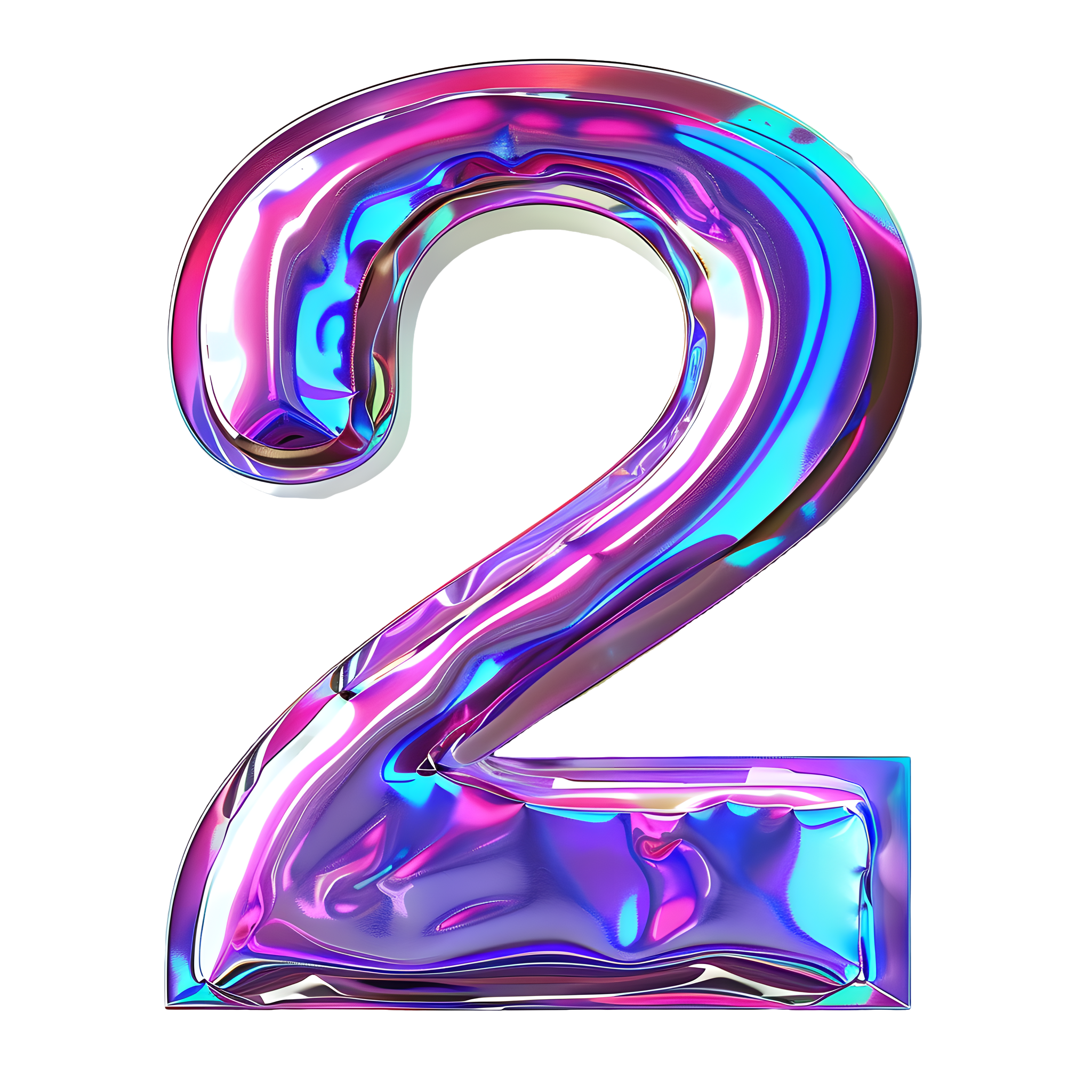 Blue-purple number 2 material