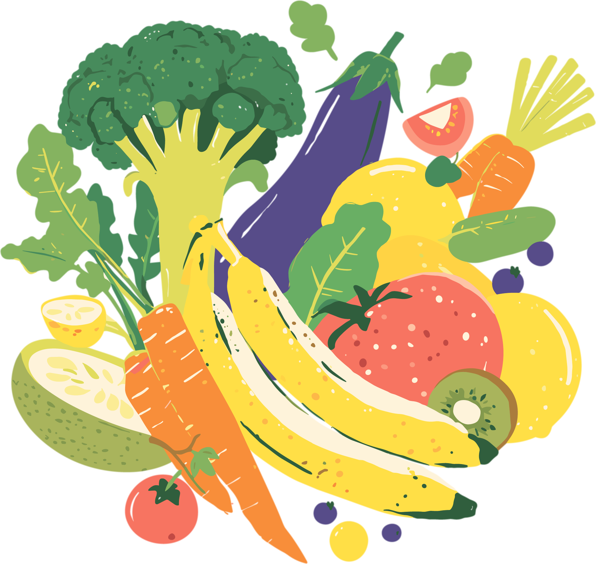 Food Safety Fresh Vegetables Illustration