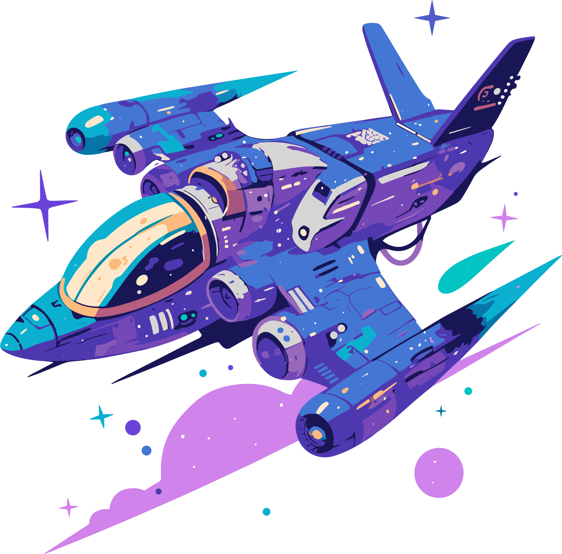 Spaceship commercial design materials