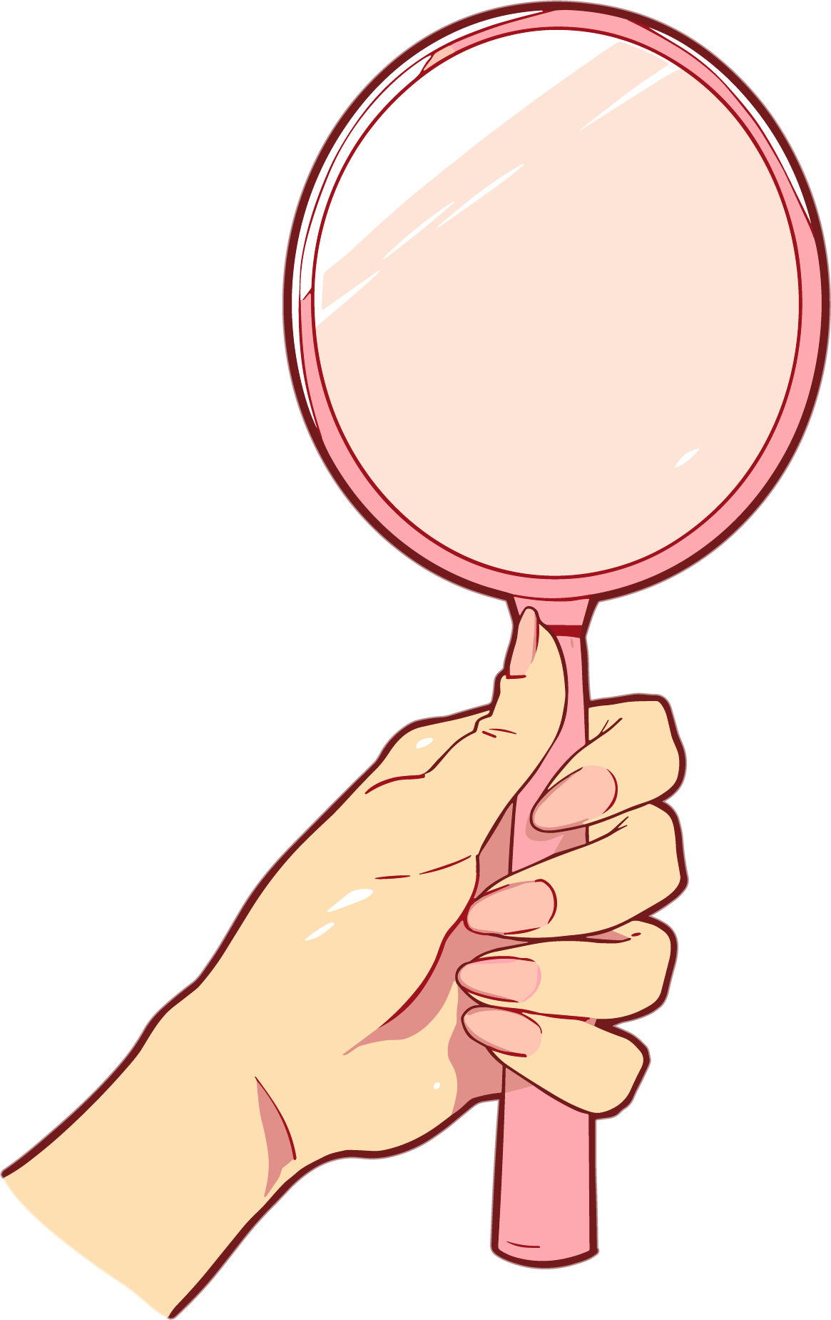 Pink mirror material