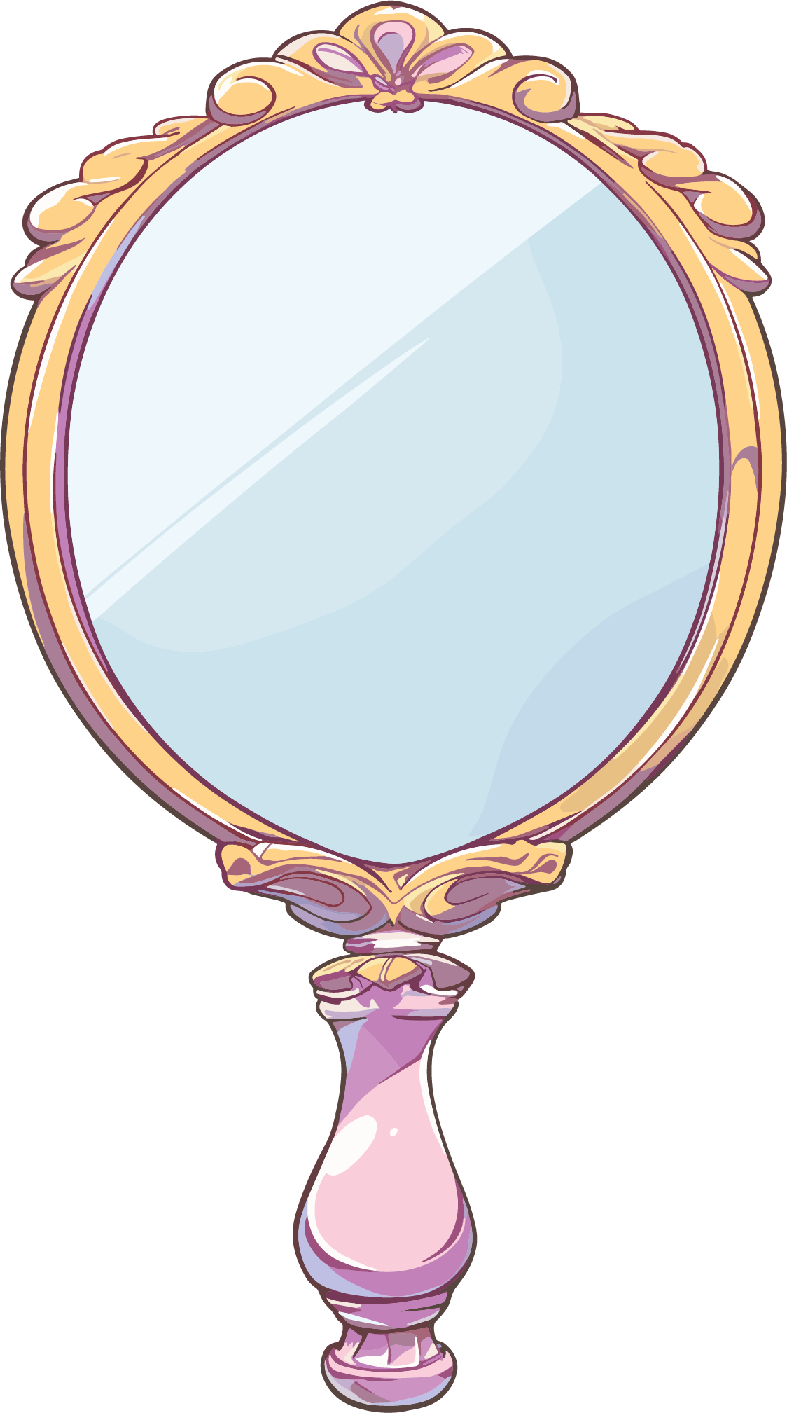 Pink mirror element