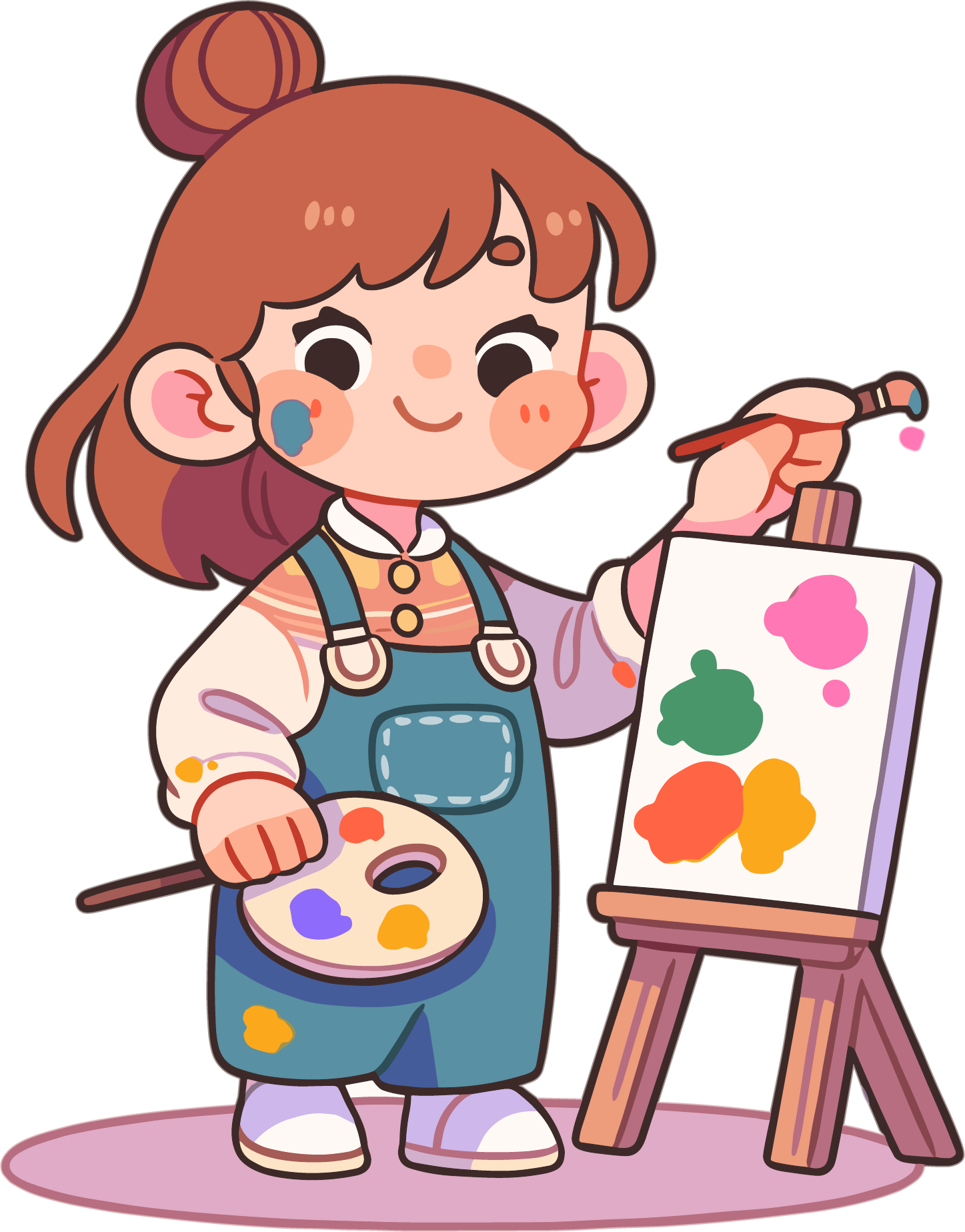 Cartoon Character Art Teacher Materials