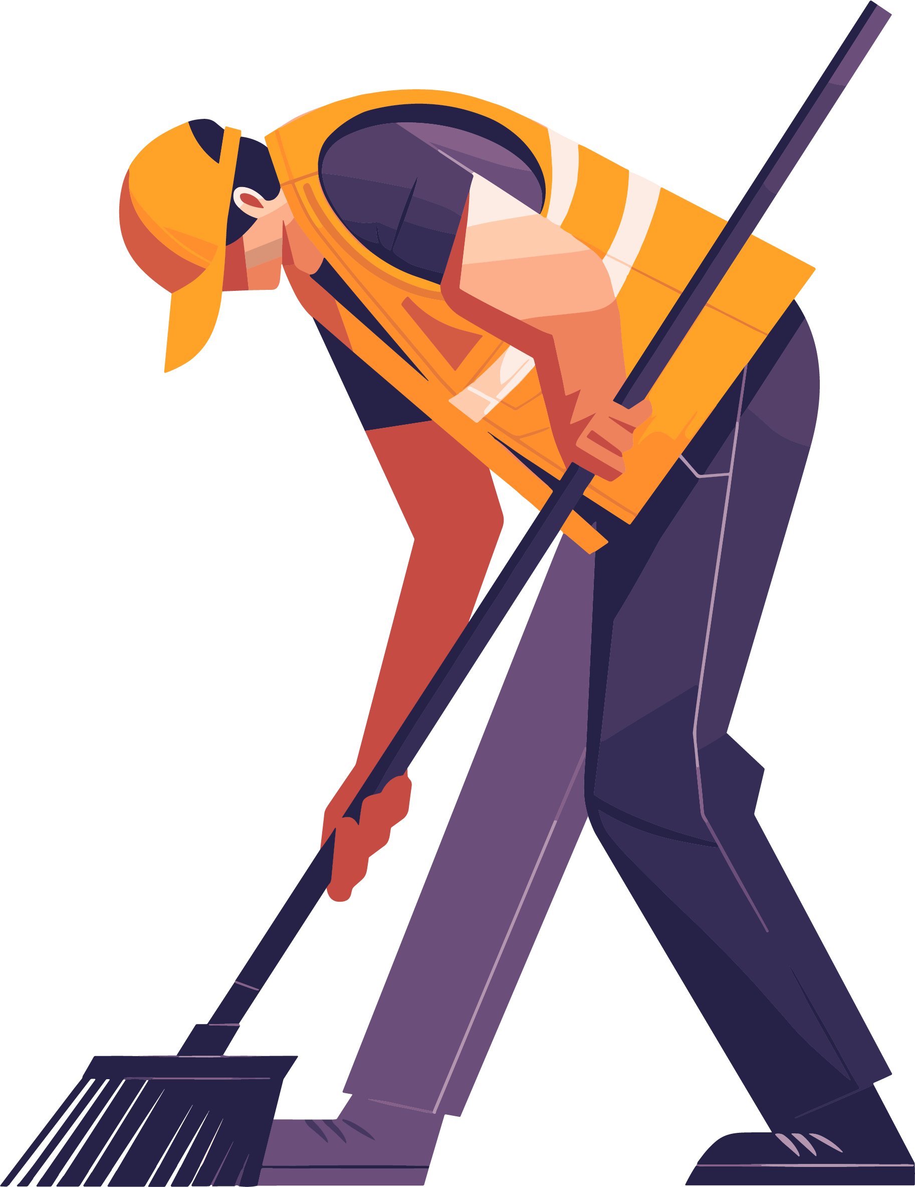 Illustration design elements for sanitation workers