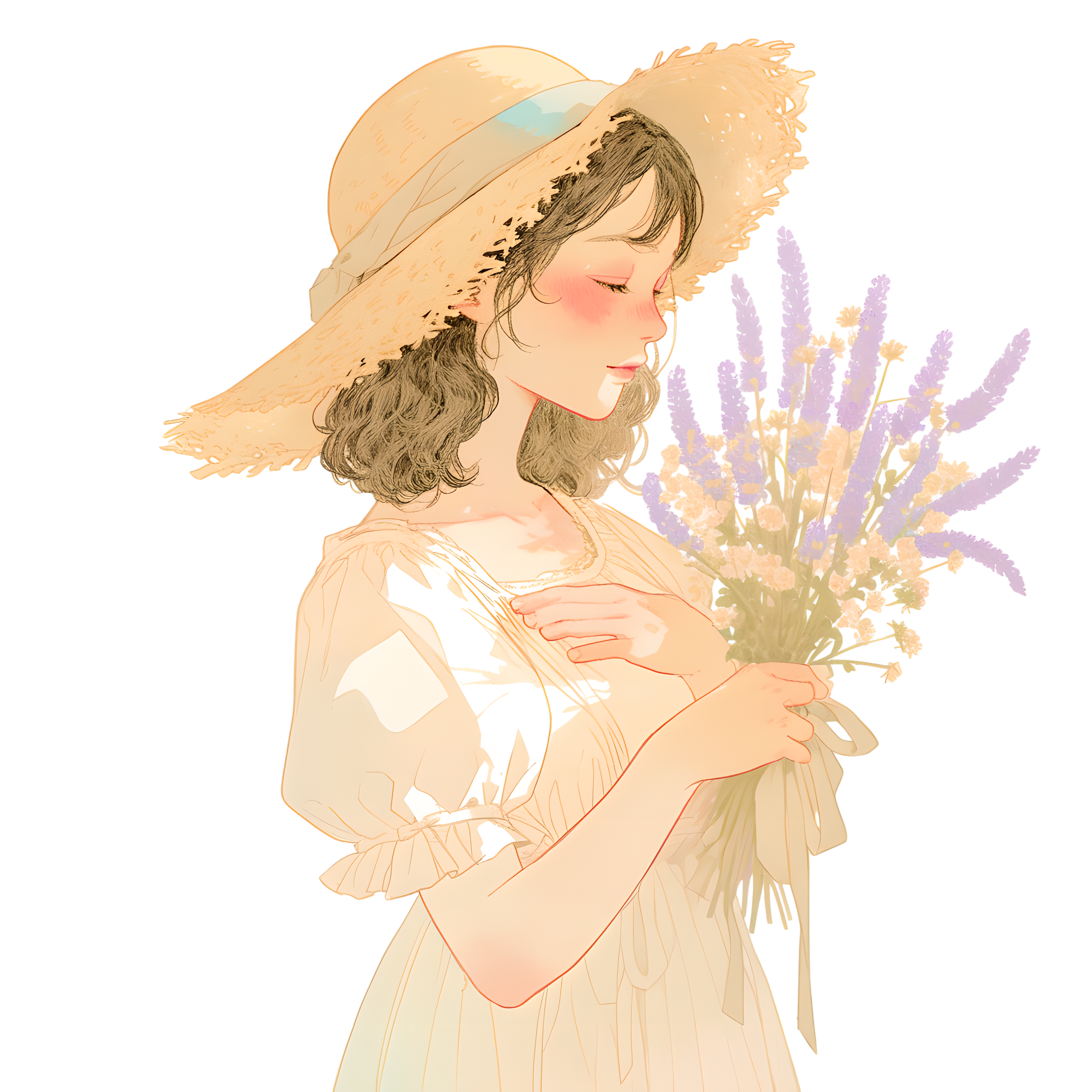 Forest-themed girl materials