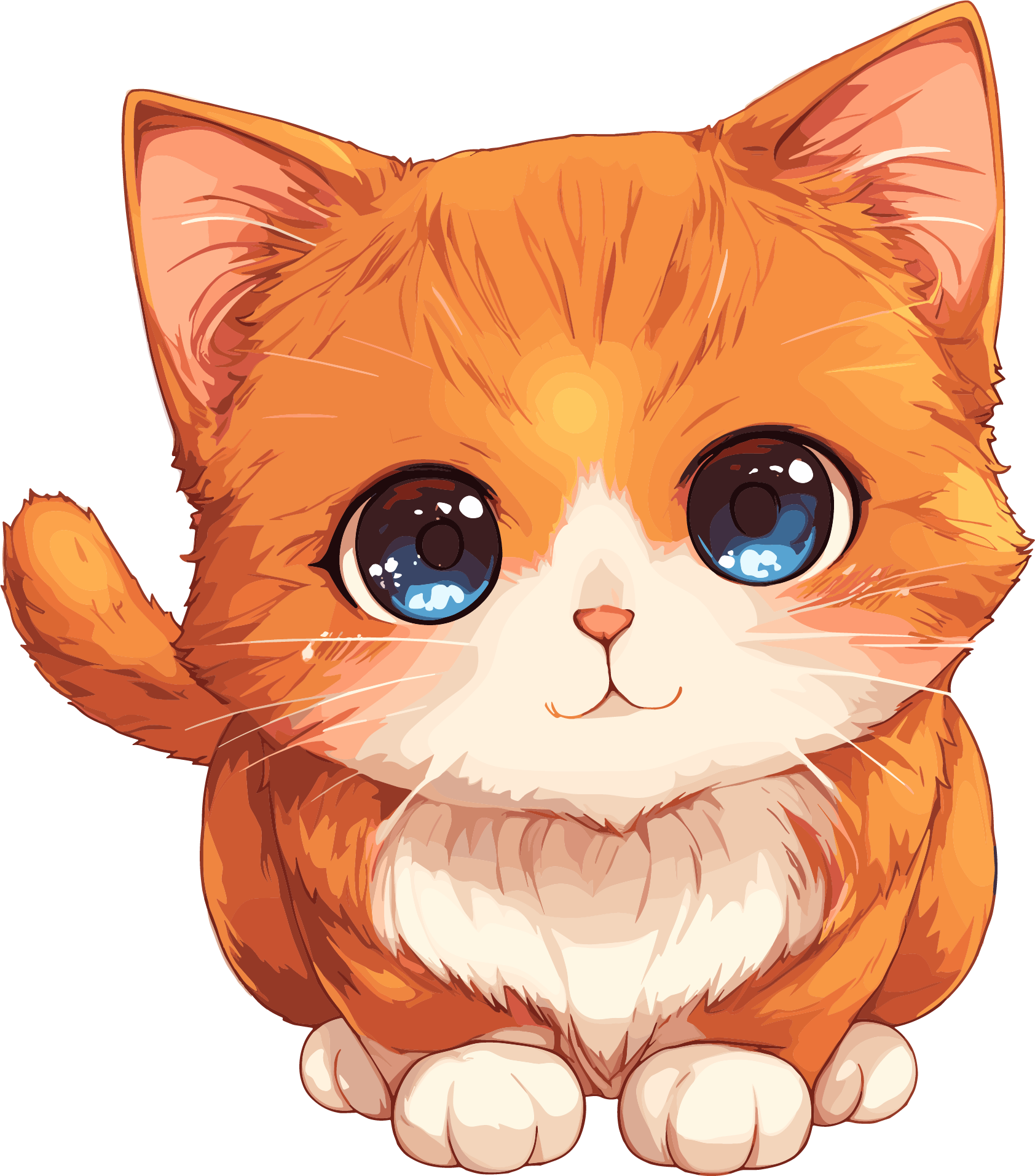 Japanese-style cat illustration