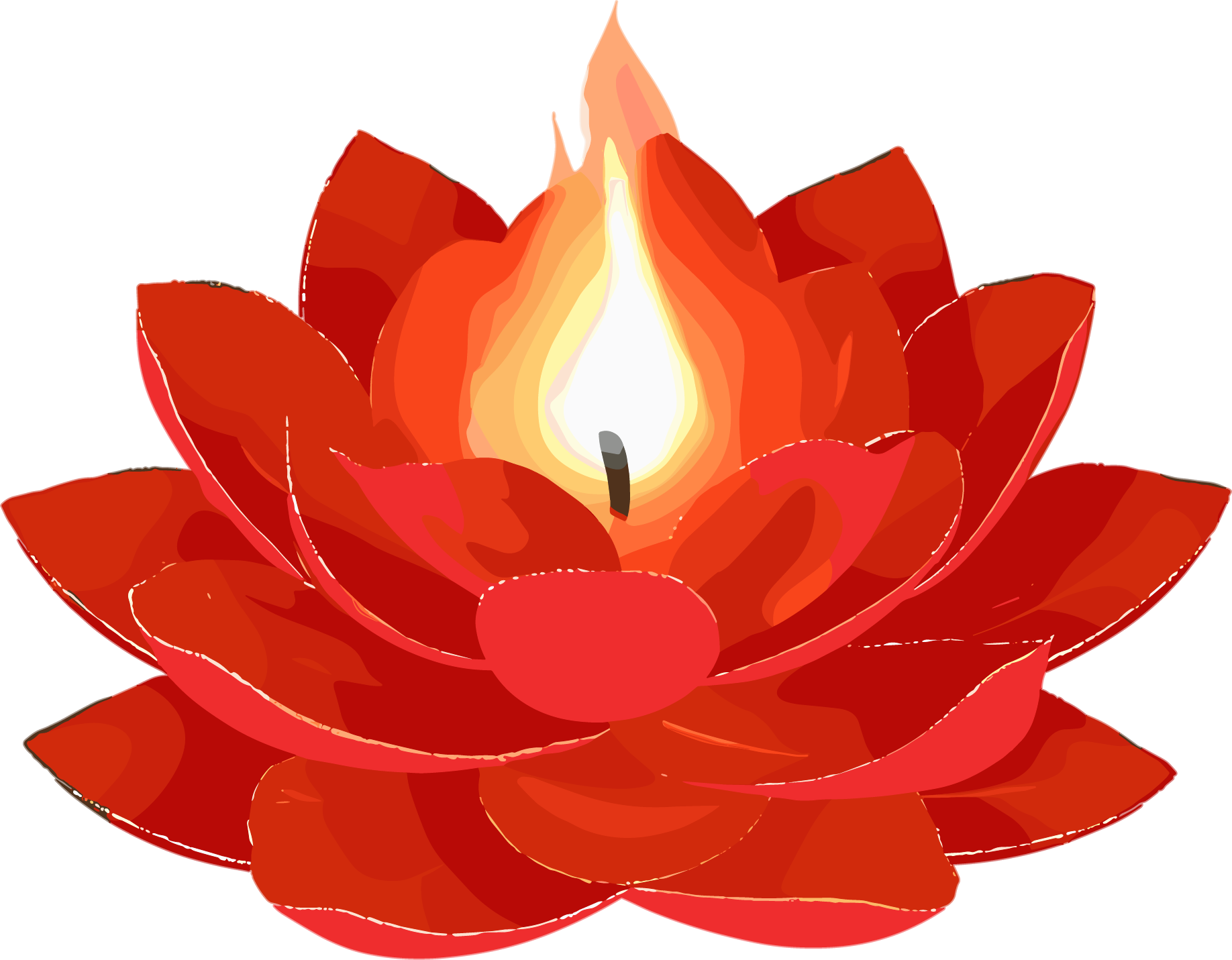 River lantern lotus lamp element