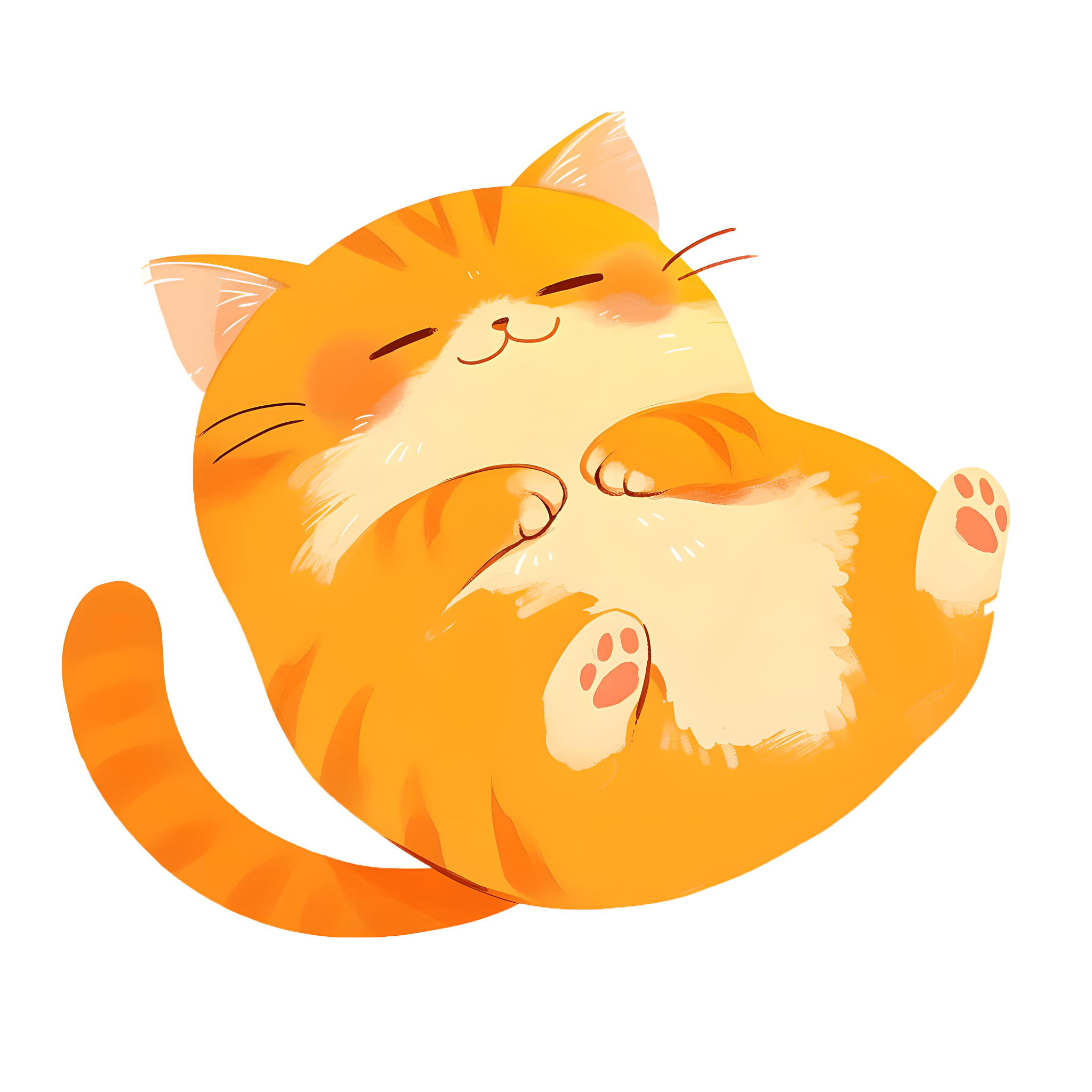 Cat Sleeping Illustration