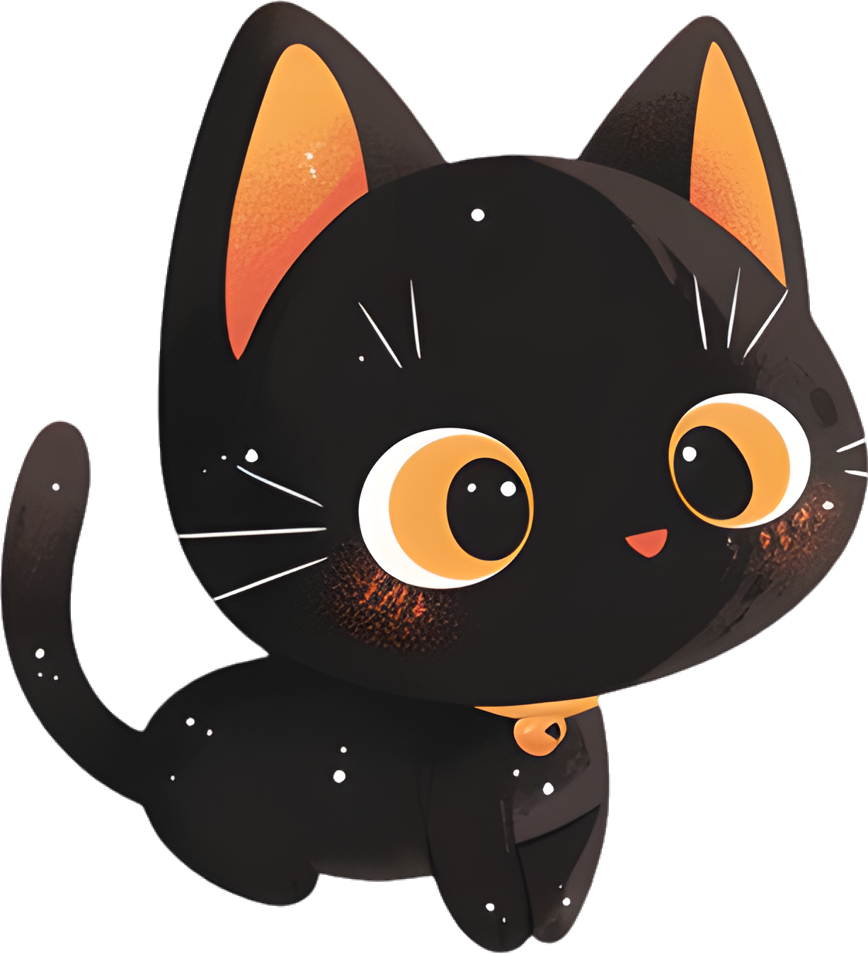 Cute illustration of a Halloween black cat