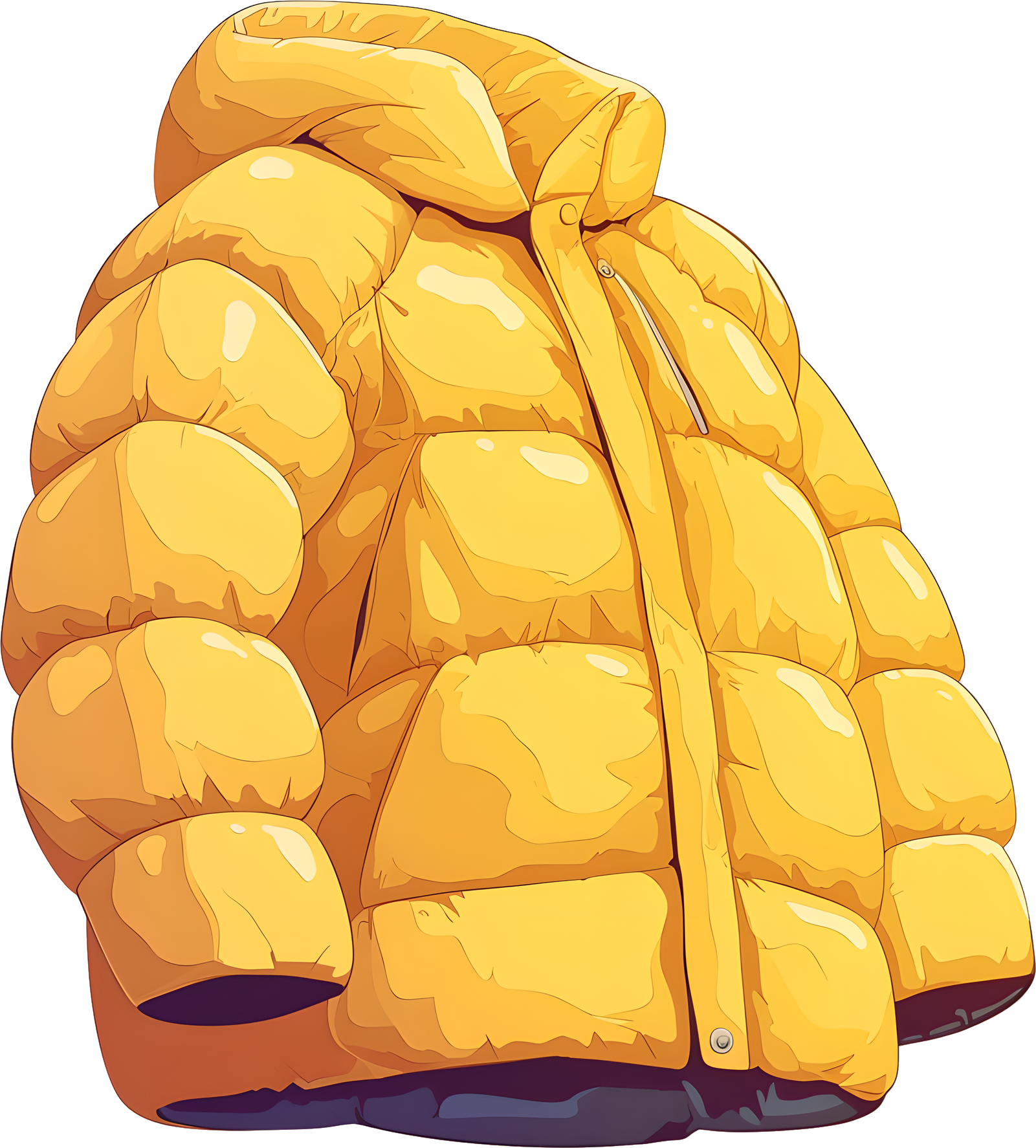 Yellow cotton jacket illustration
