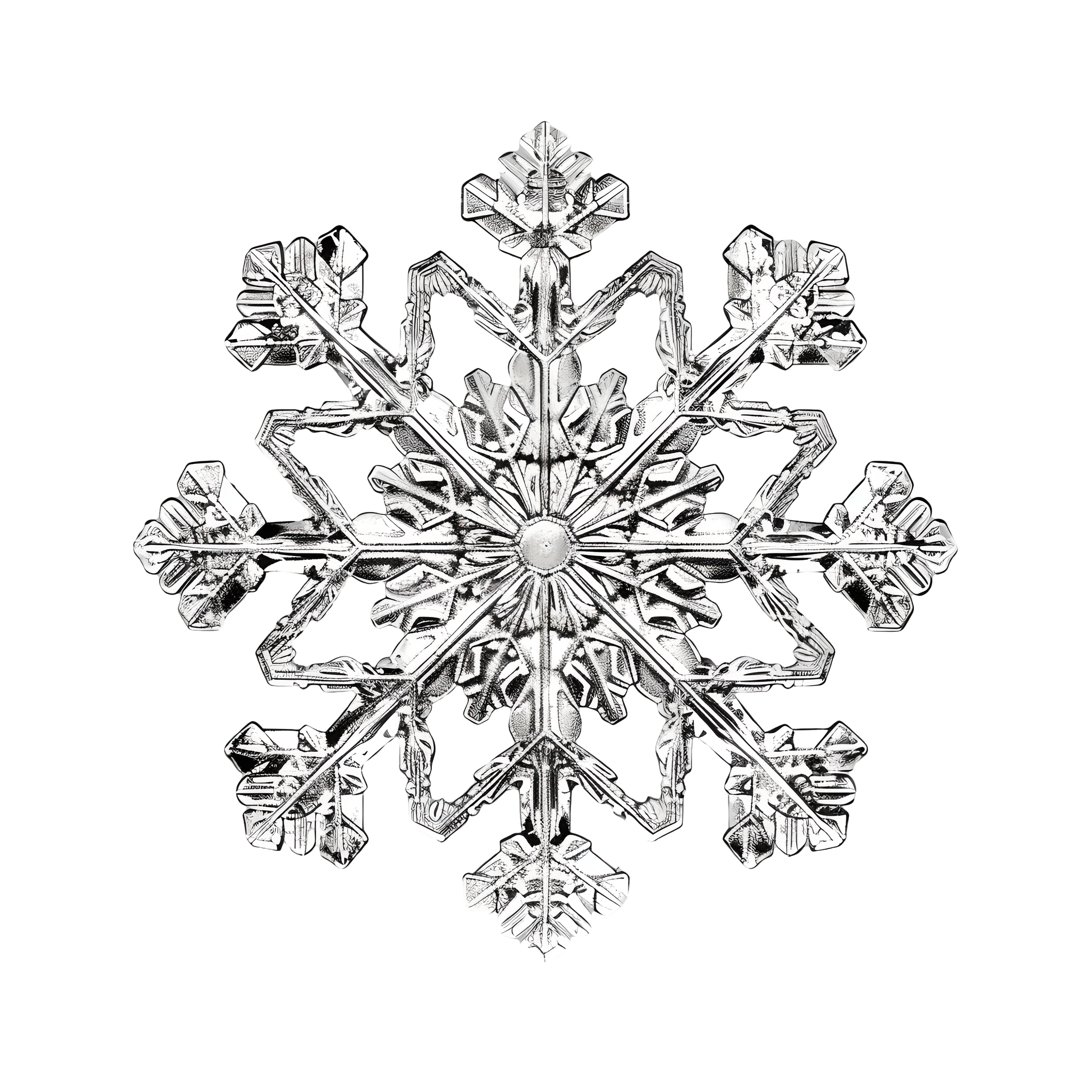 Snowflake transparent background element