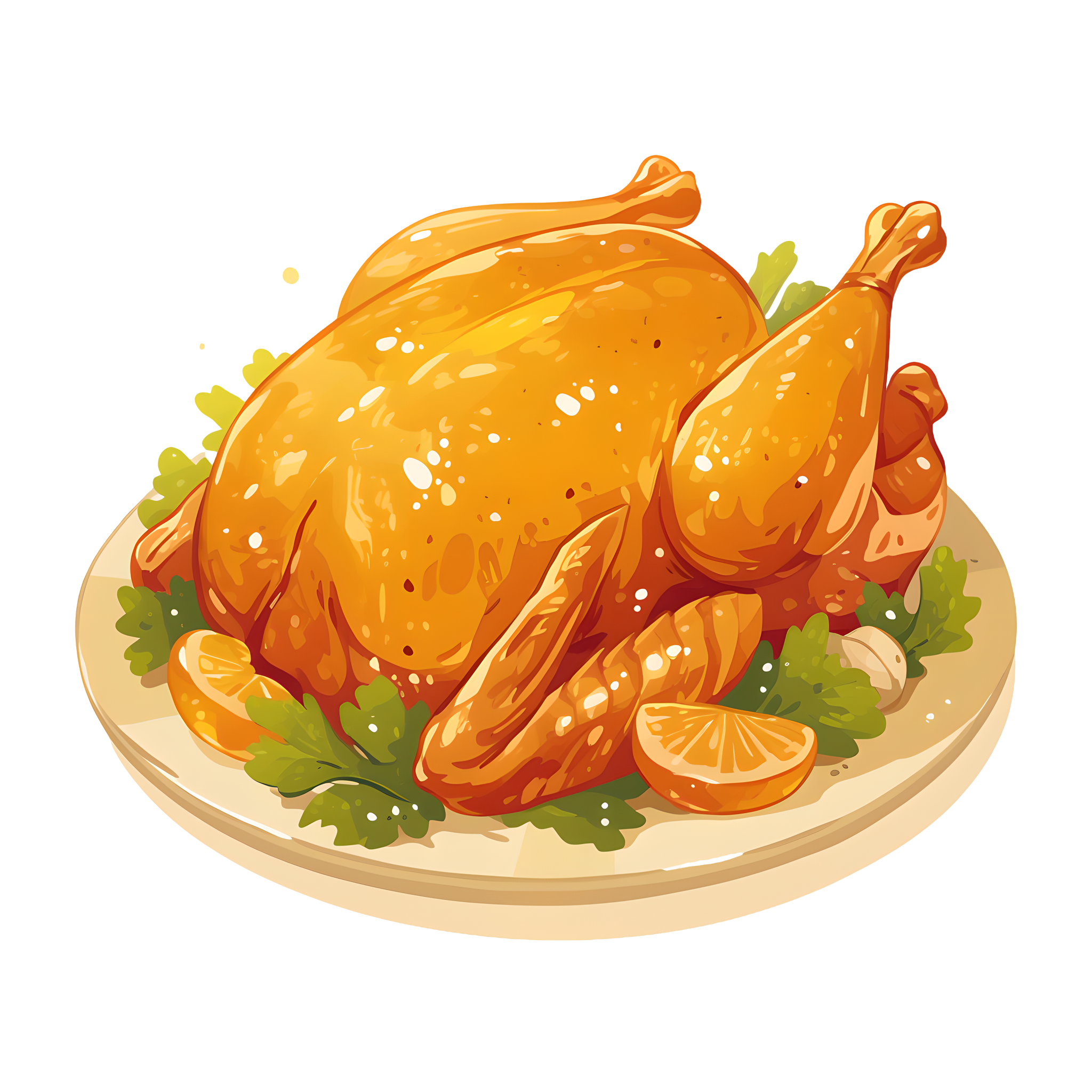 High-quality illustration of roasted turkey