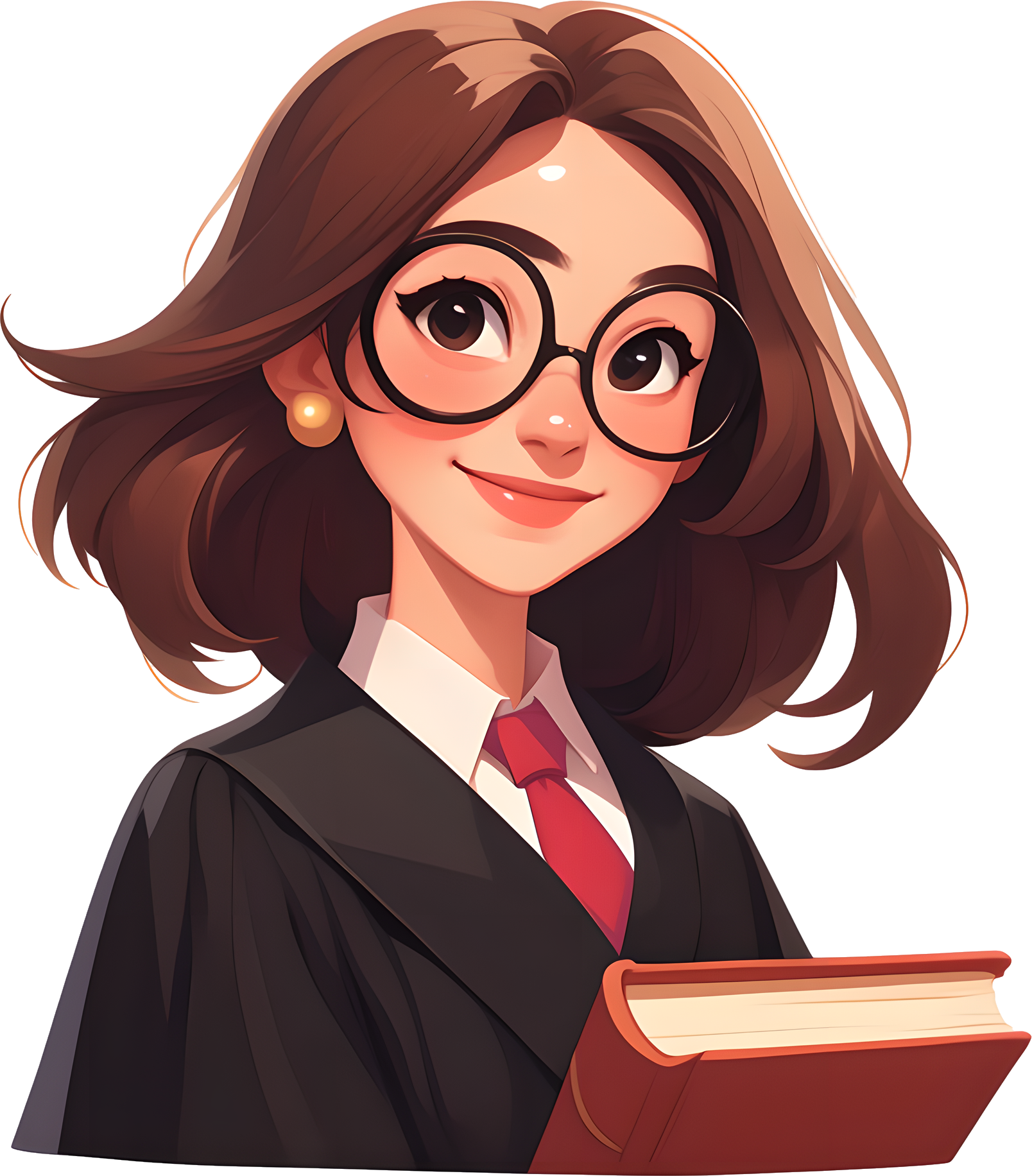 Illustration of lawyers and legal books