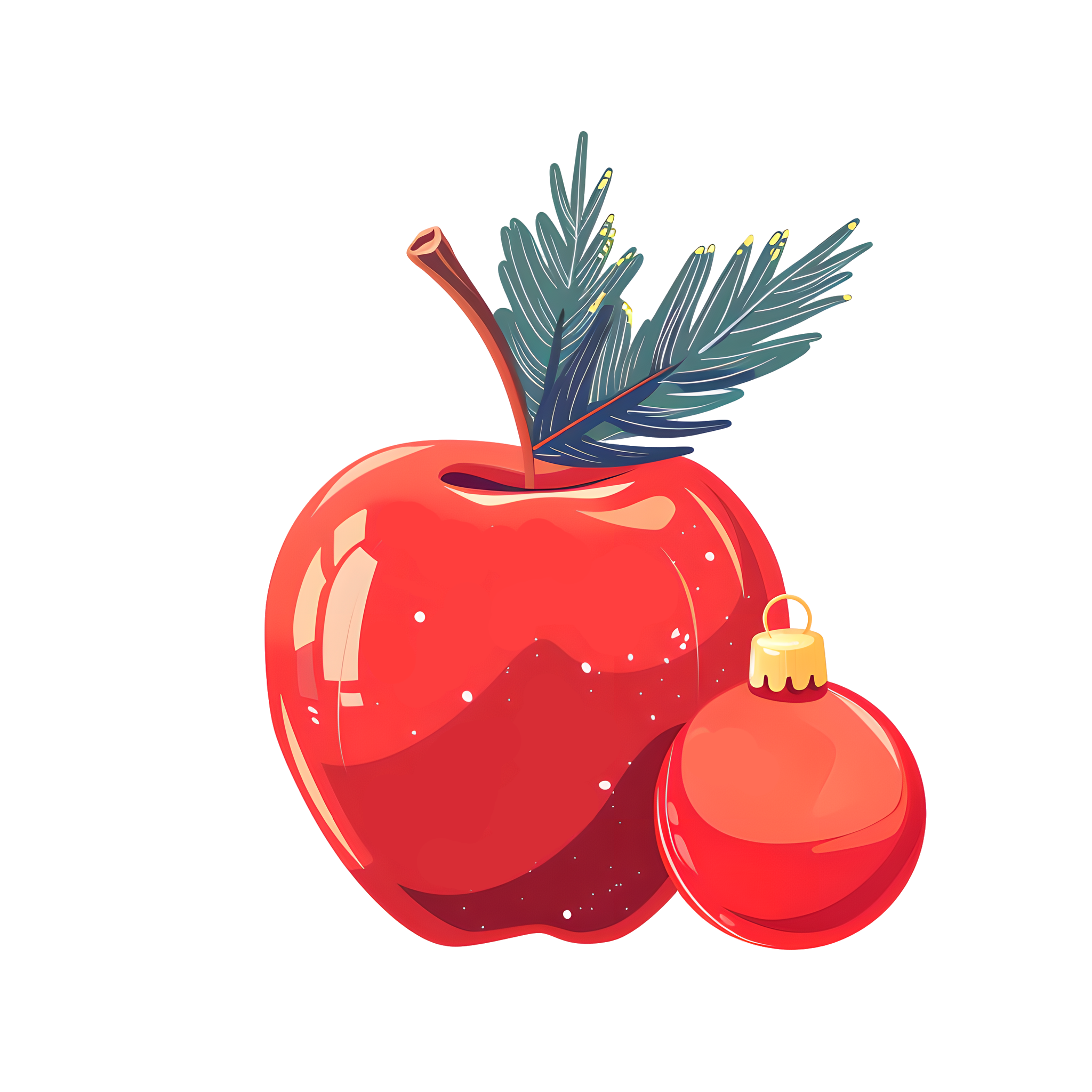 Christmas apple Christmas decoration element