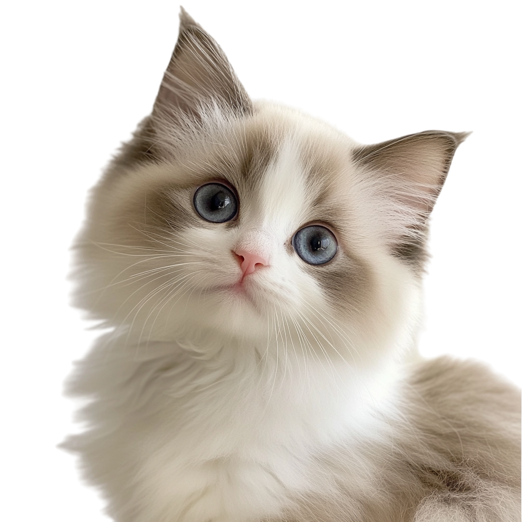 Ragdoll cat transparent background illustration