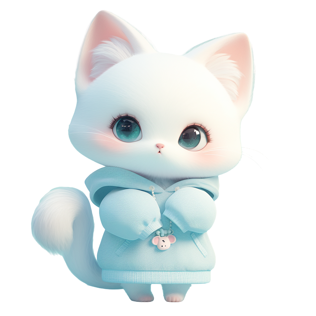 3D Cute Cat Illustration