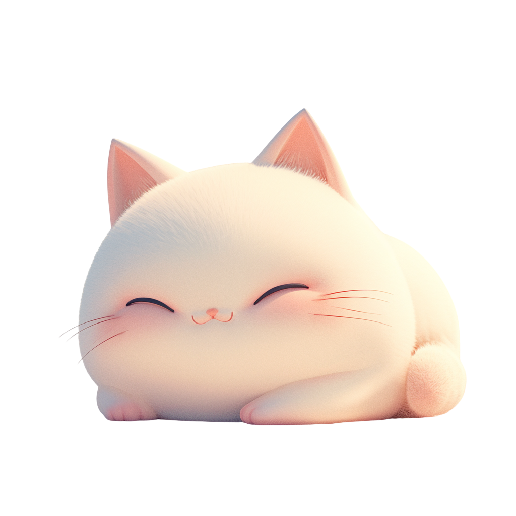3D Cute Cat Elements