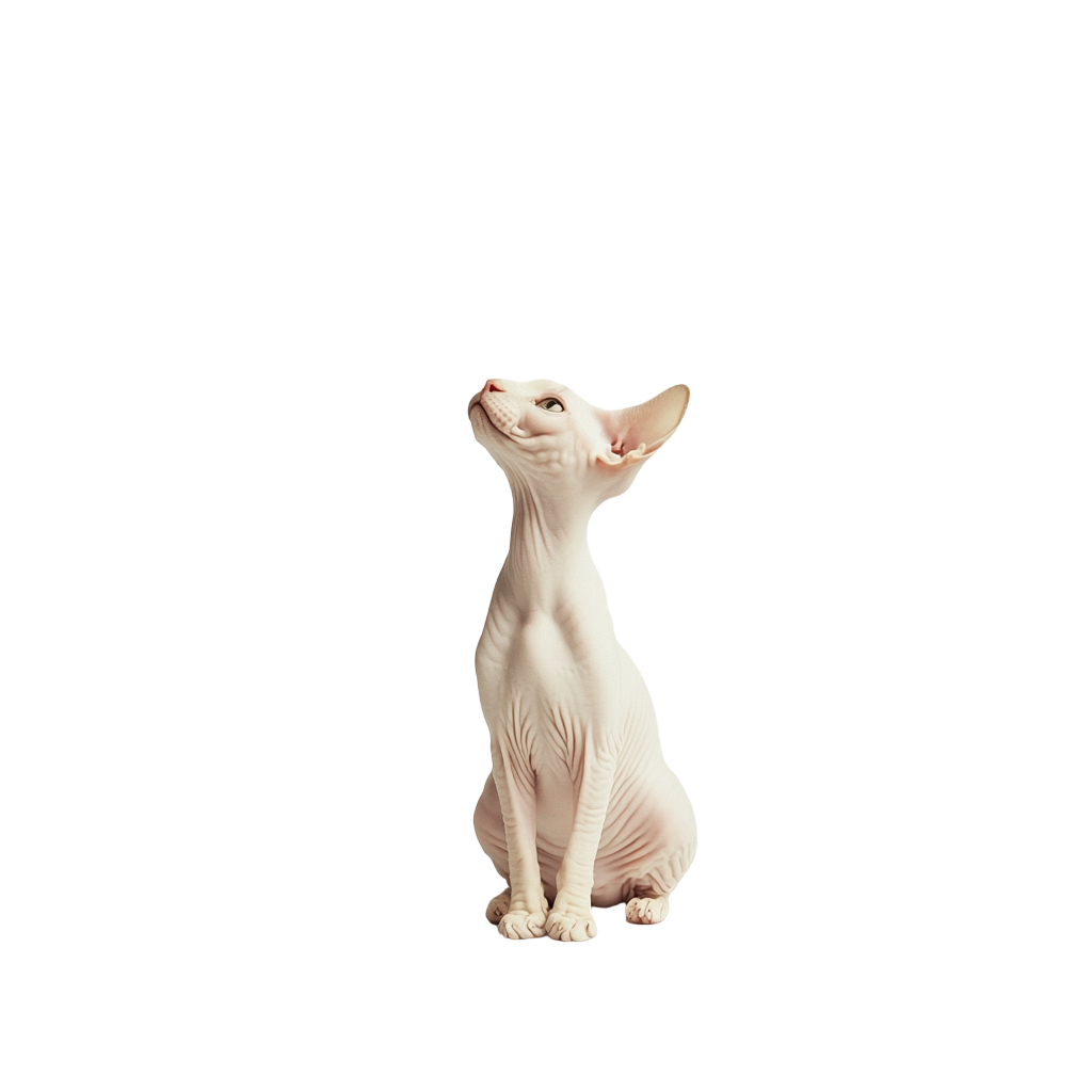 Hairless cat cute pet illustration