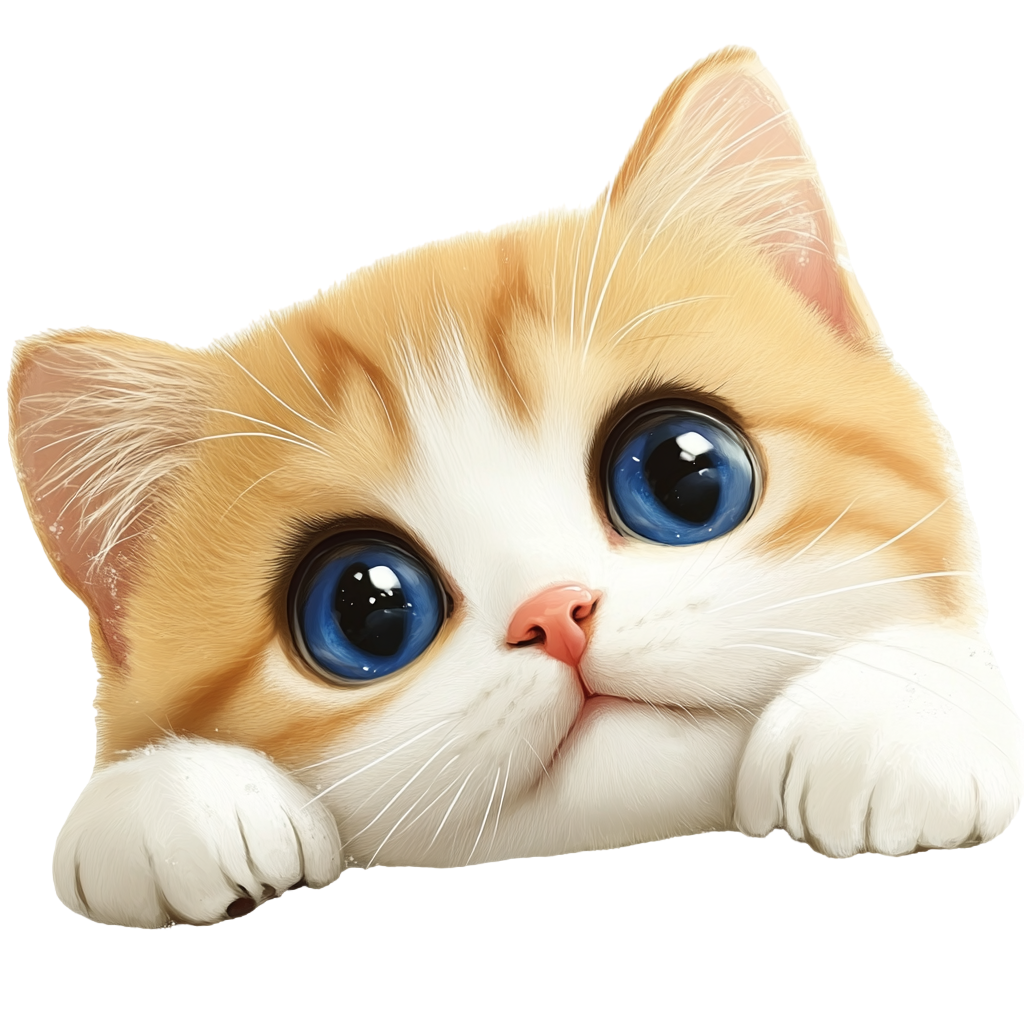 Cute cat illustration materials