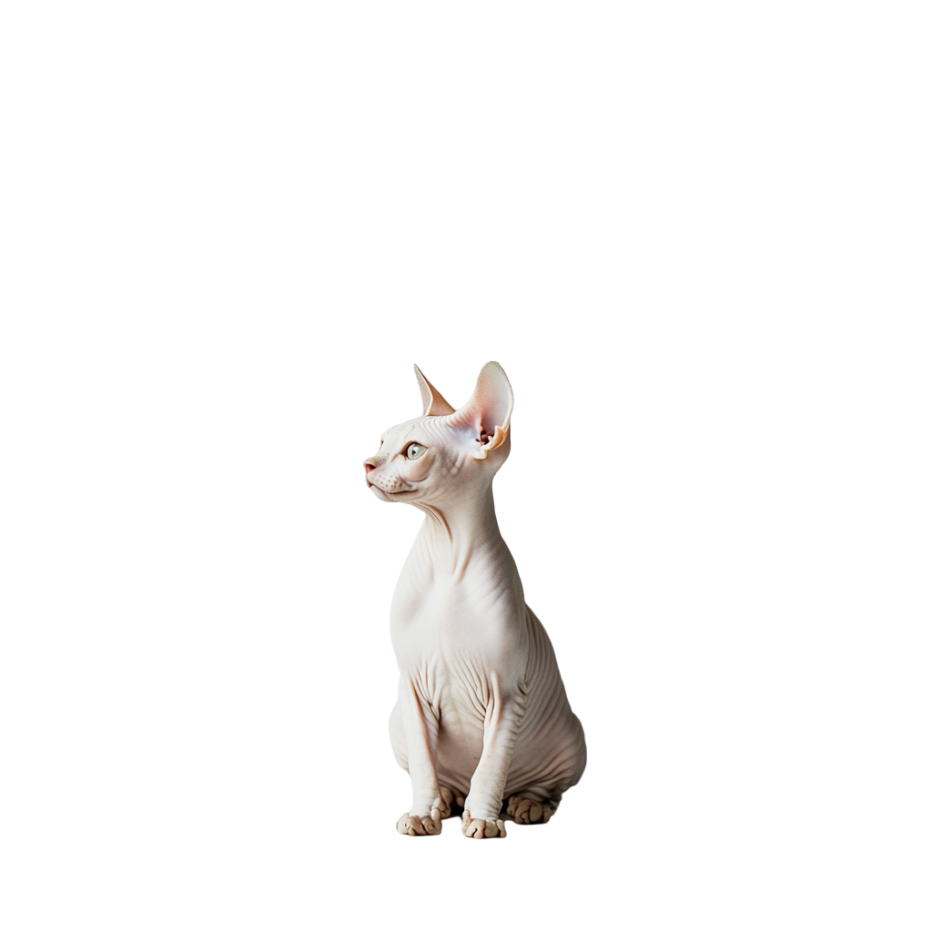 Cute hairless cat high-definition material