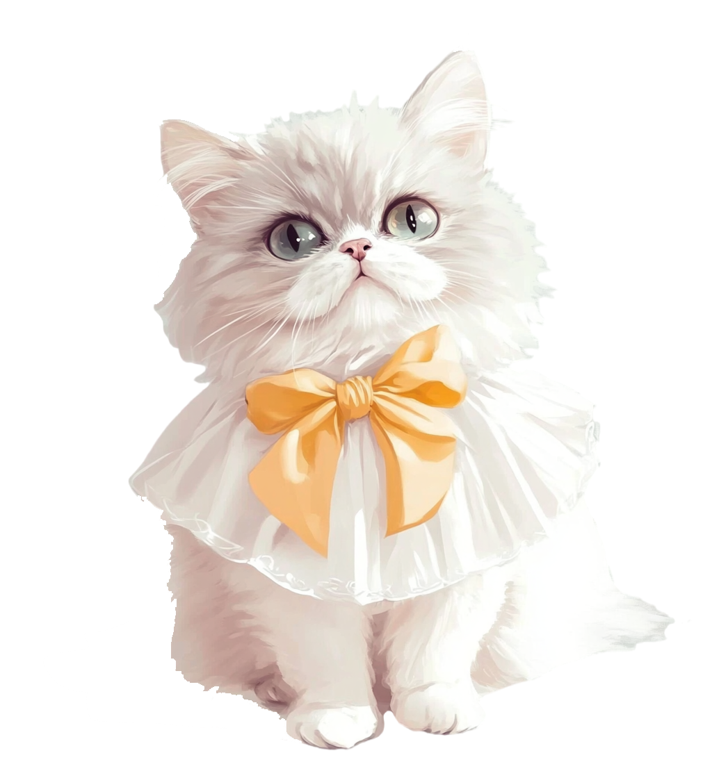 Cute illustration of a Persian cat