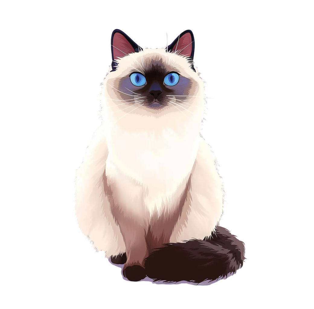 Cute Siamese Cat Creative Material
