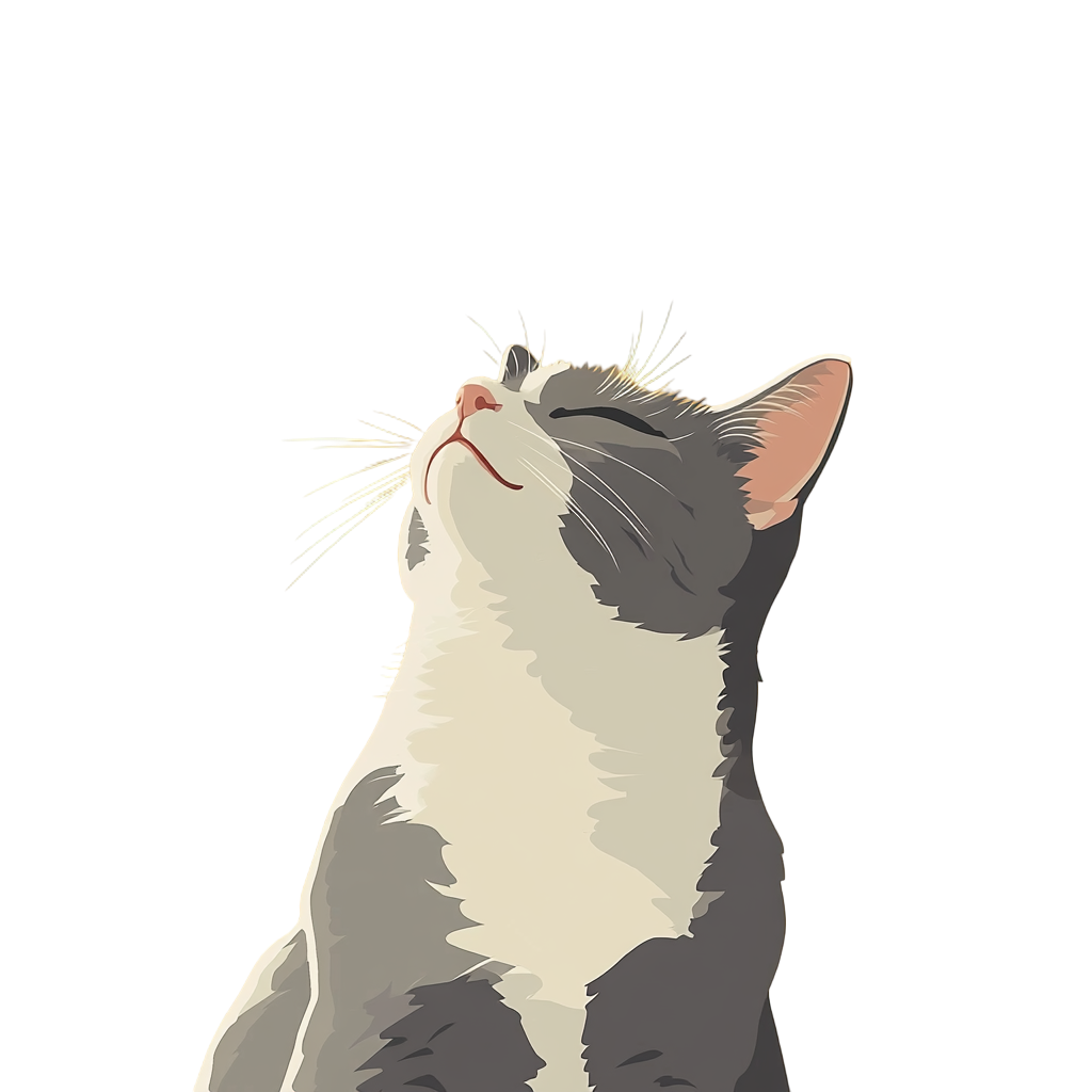 Cute pet cat commercial illustration