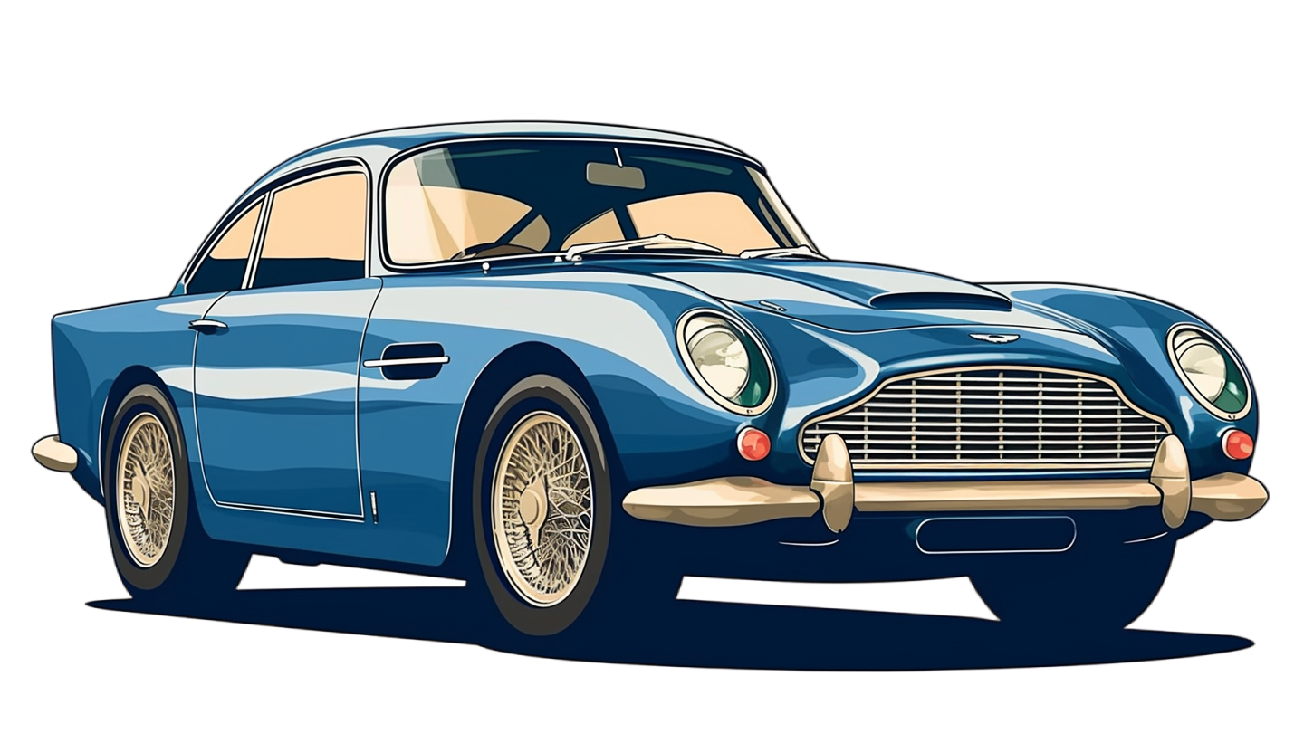 Car cartoon style elements