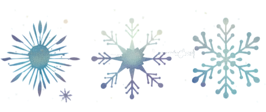 Snowflake cartoon elements