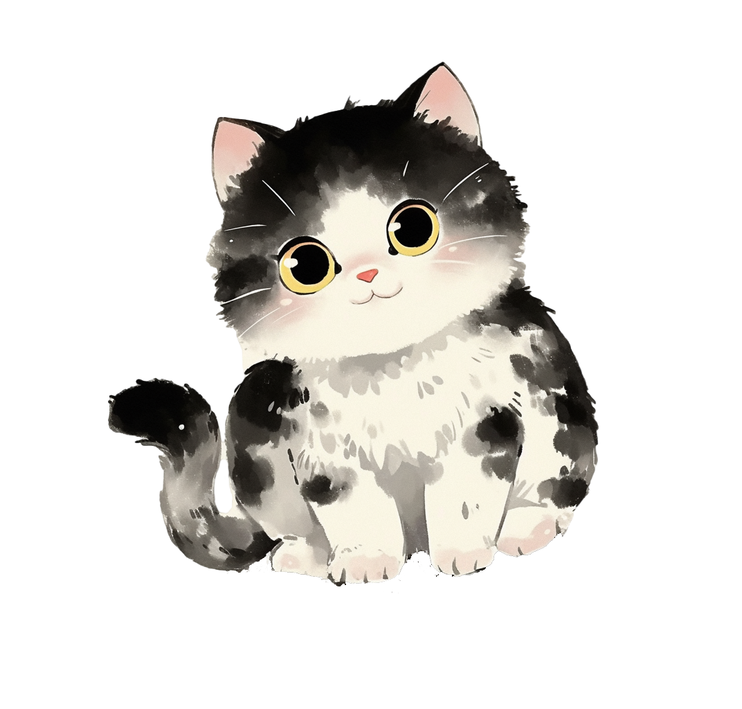 Cat transparent background element
