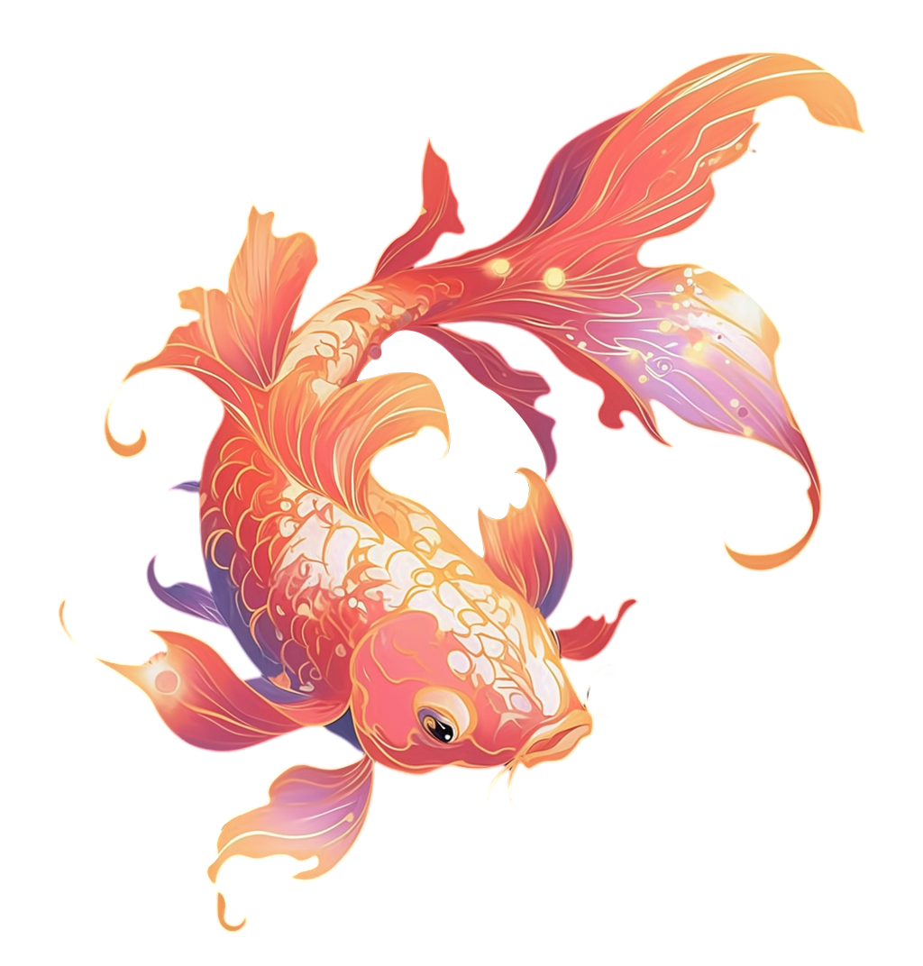 Cute goldfish materials