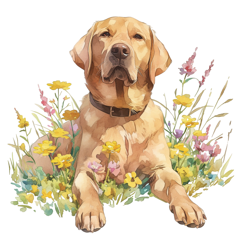 Labrador pet dog illustration