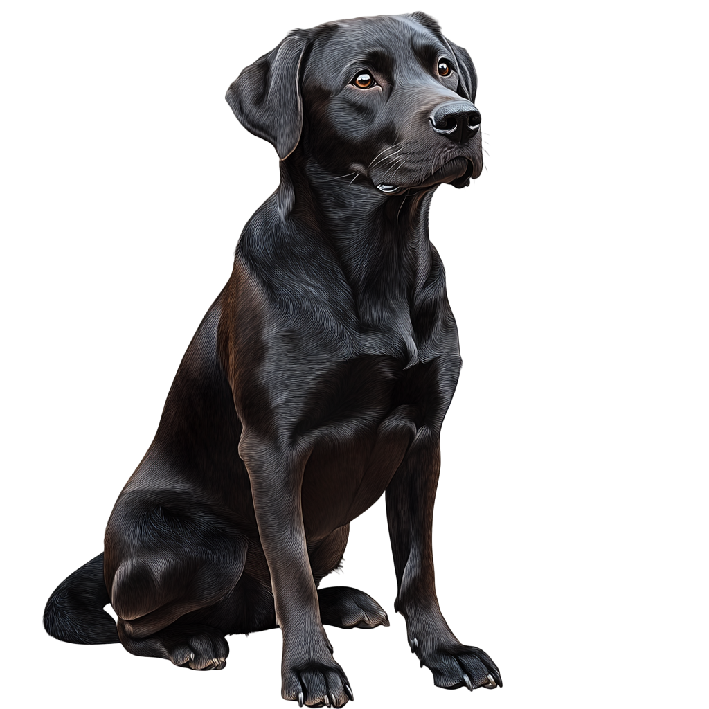 Black Labrador illustration
