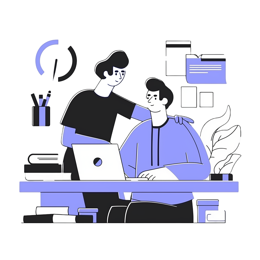 Employee office scene materials