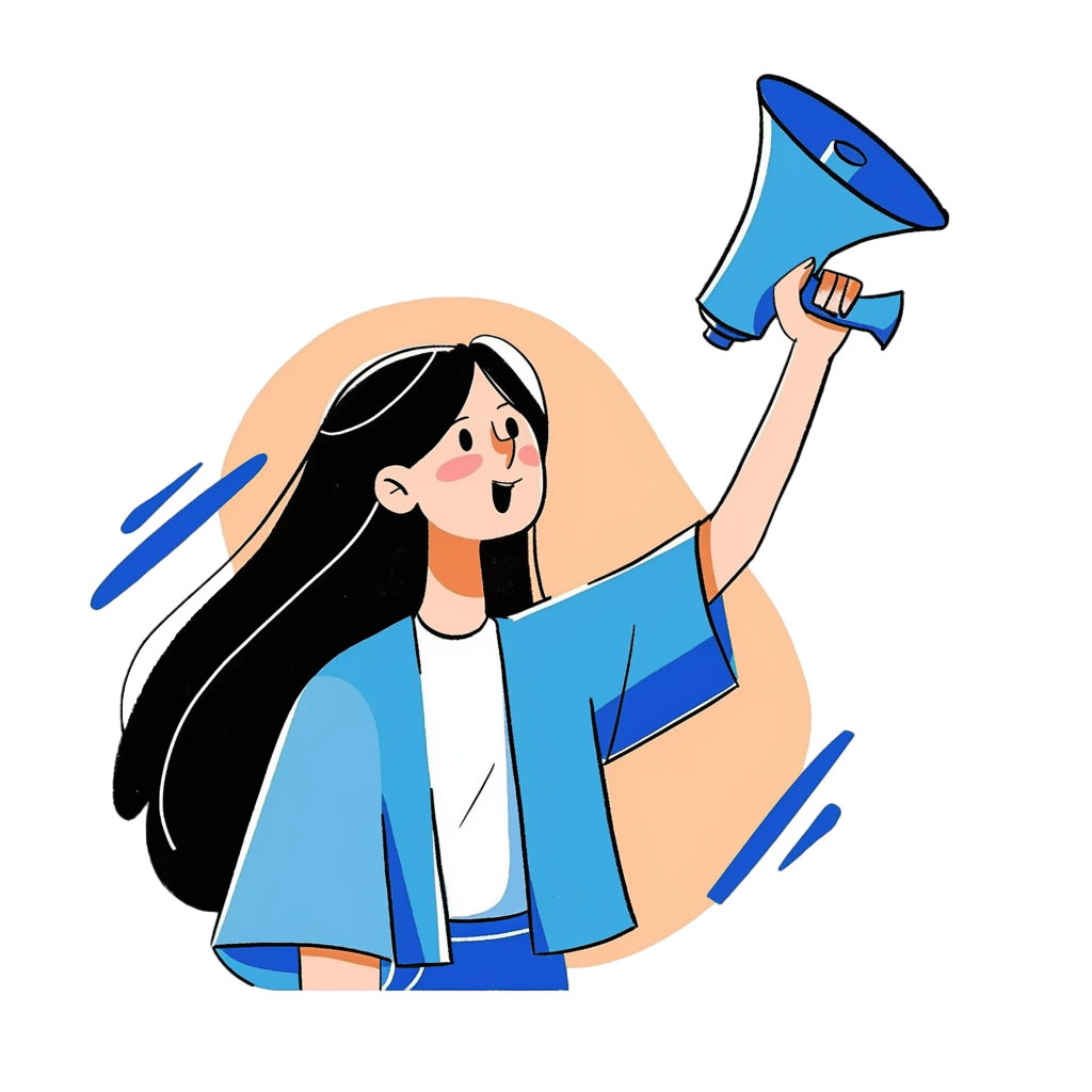 Illustration of female employees in corporate recruitment