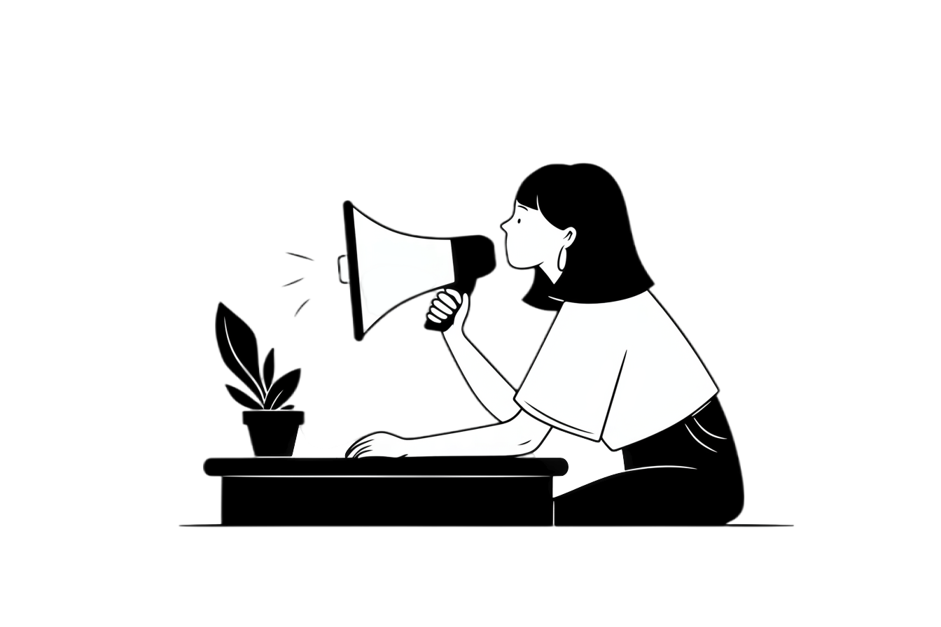 Simple Vector Illustration for Female Recruitment